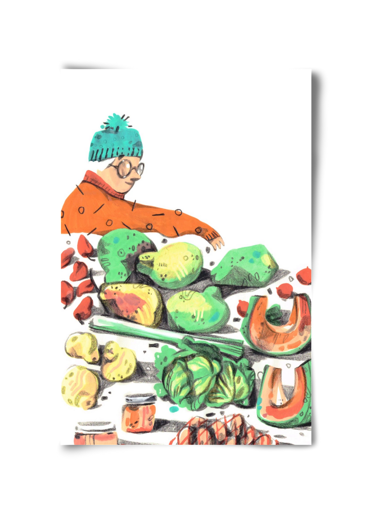 Vegetables, 30x45 cm, Keret nélkül