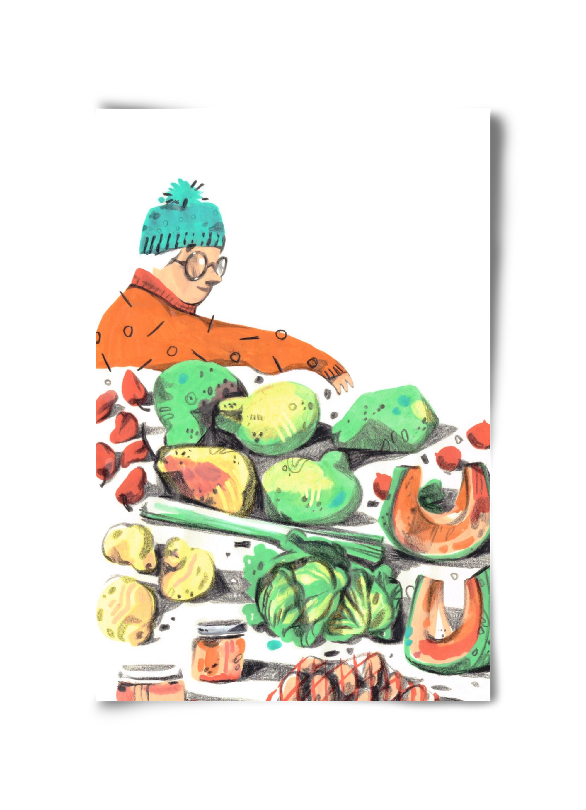 Vegetables, 30x45 cm, Keret nélkül