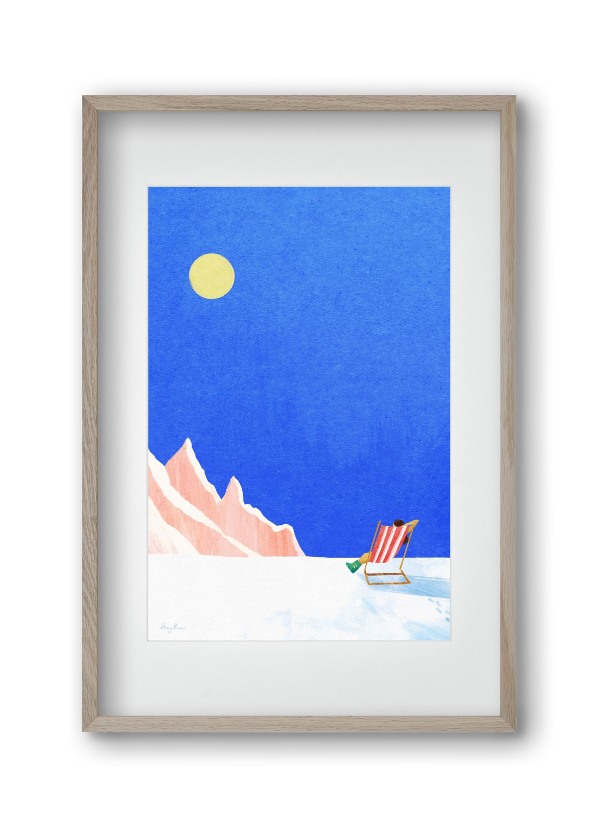 Apres Ski, 30x45 cm (20x30 cm), Tölgy keret, paszpartuval