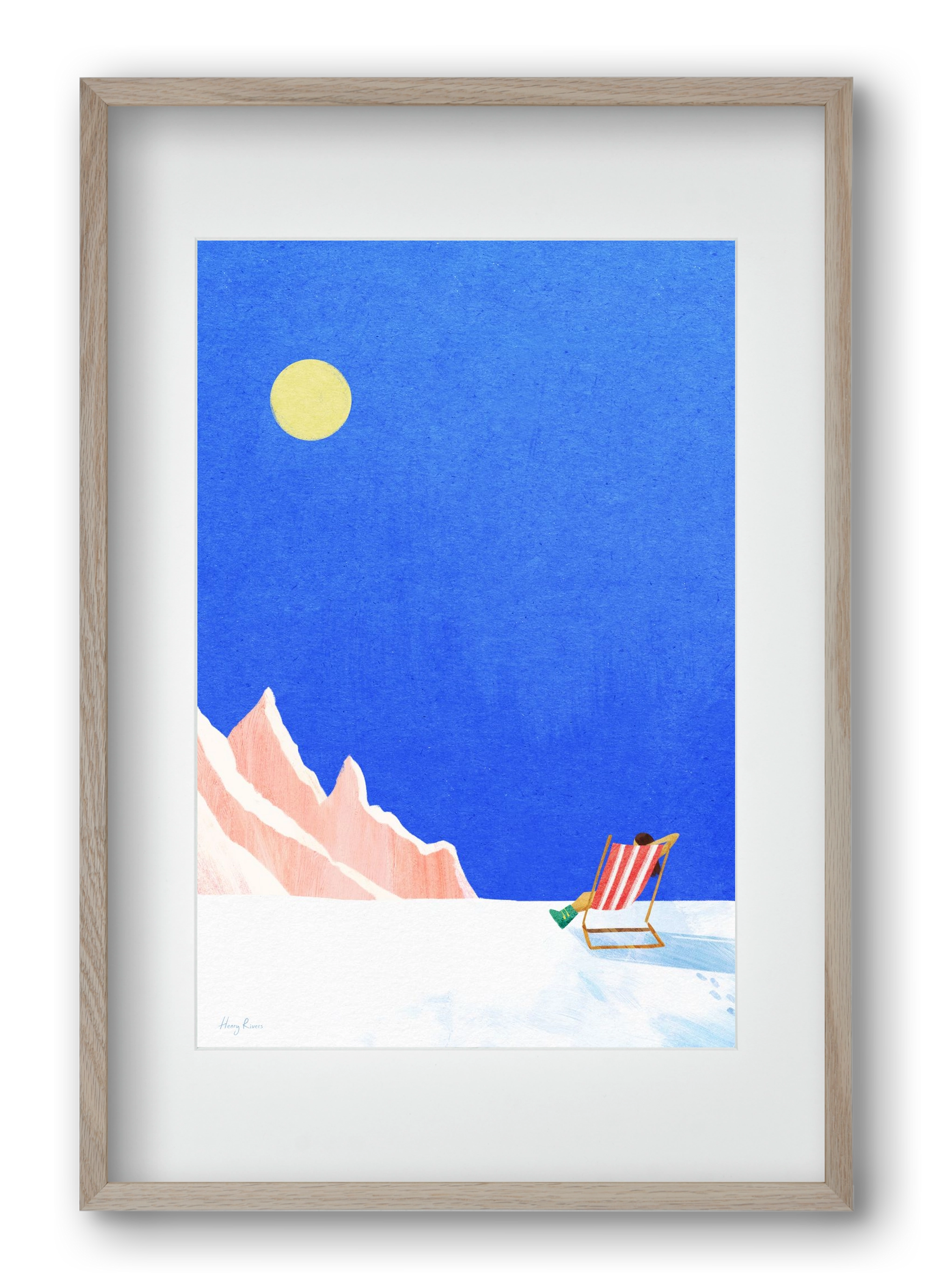 Apres Ski, 40x60 cm (30x45 cm), Tölgy keret, paszpartuval