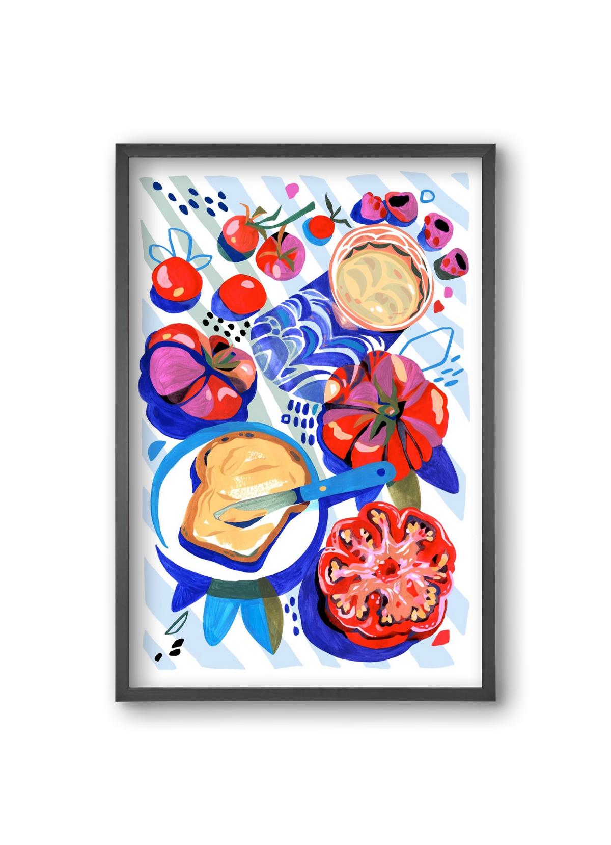 Breakfast, 20x30 cm (20x30 cm), Fekete keret