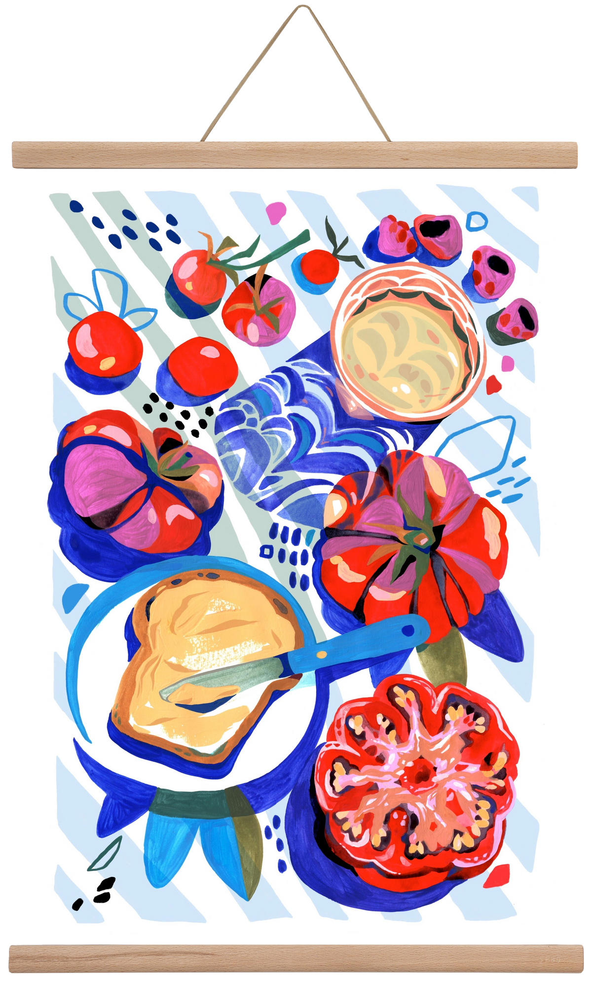 Breakfast, 40x60 cm (40x60 cm), Tölgy akasztó