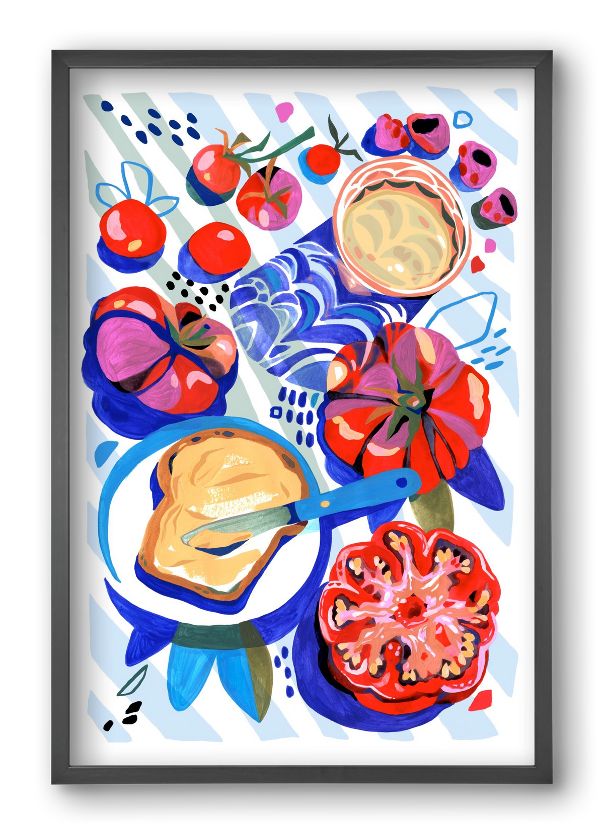 Breakfast, 40x60 cm (40x60 cm), Fekete keret