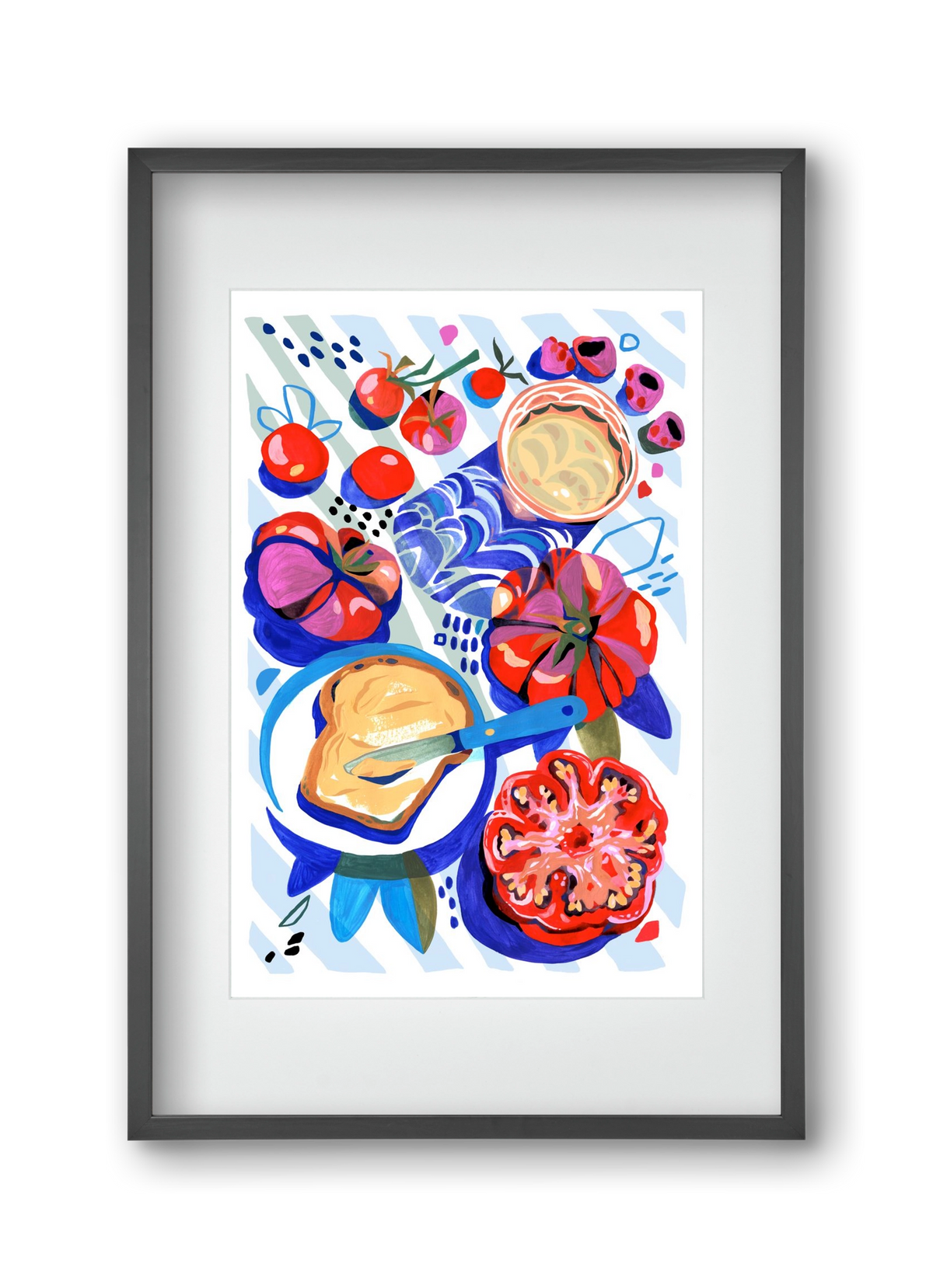 Breakfast, 30x45 cm (20x30 cm), Fekete keret, paszpartuval