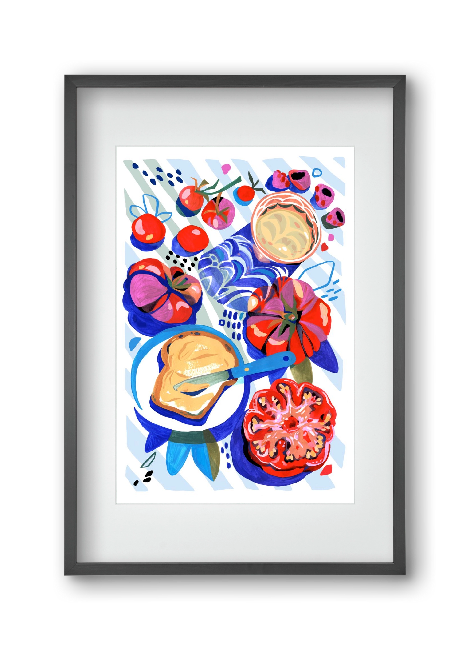 Breakfast, 30x45 cm (20x30 cm), Fekete keret, paszpartuval