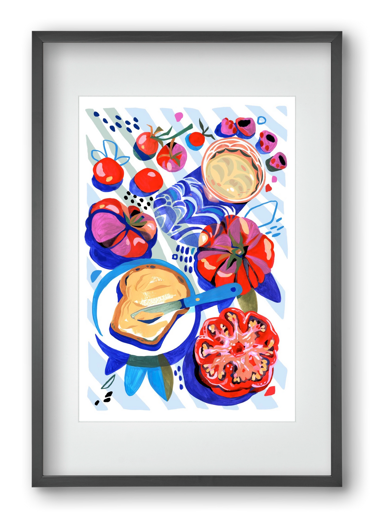 Breakfast, 40x60 cm (30x45 cm), Fekete keret, paszpartuval