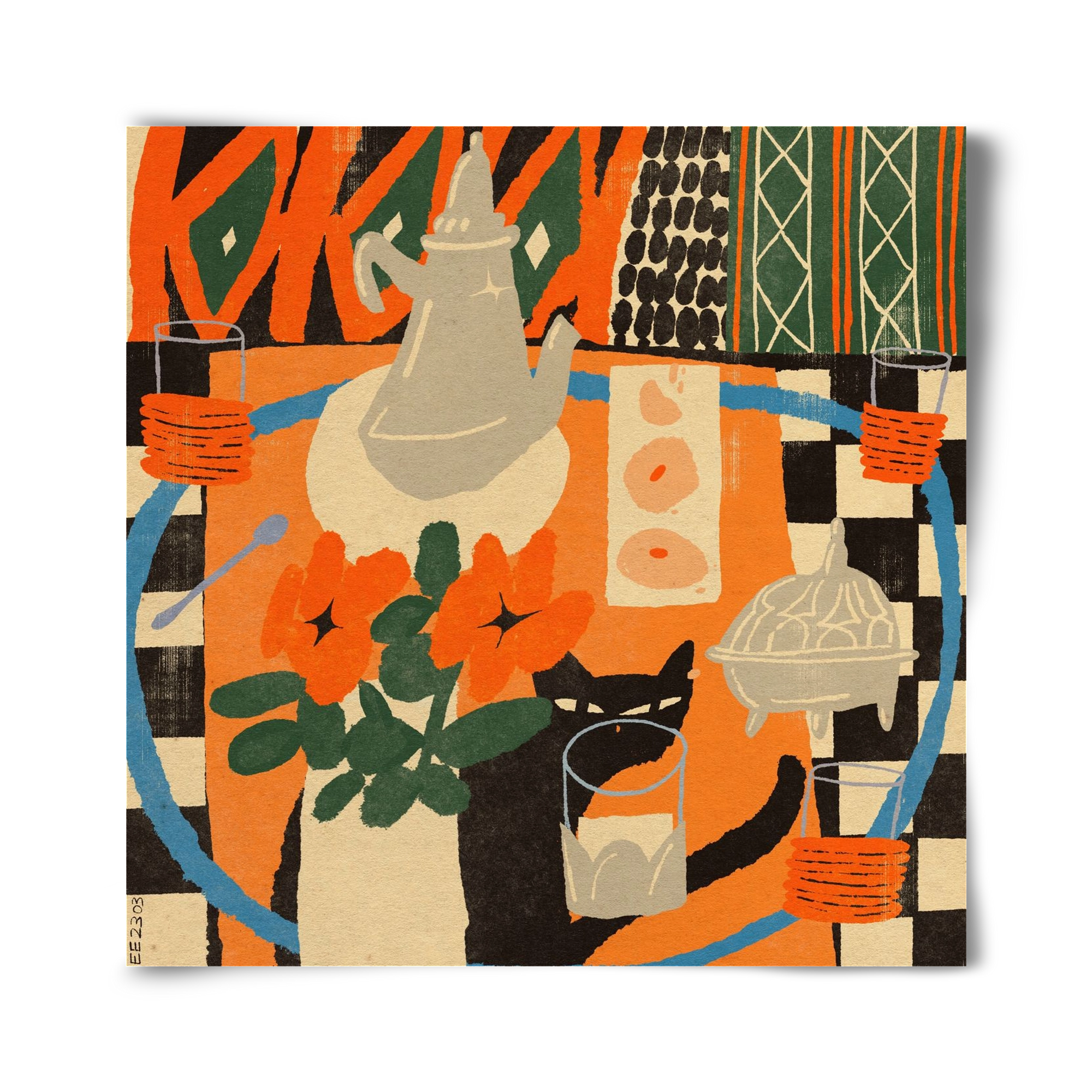 Afternoon Still Life, 40x40 cm, Keret nélkül