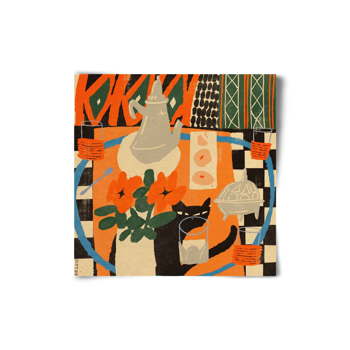 Afternoon Still Life, 20x20 cm, Keret nélkül