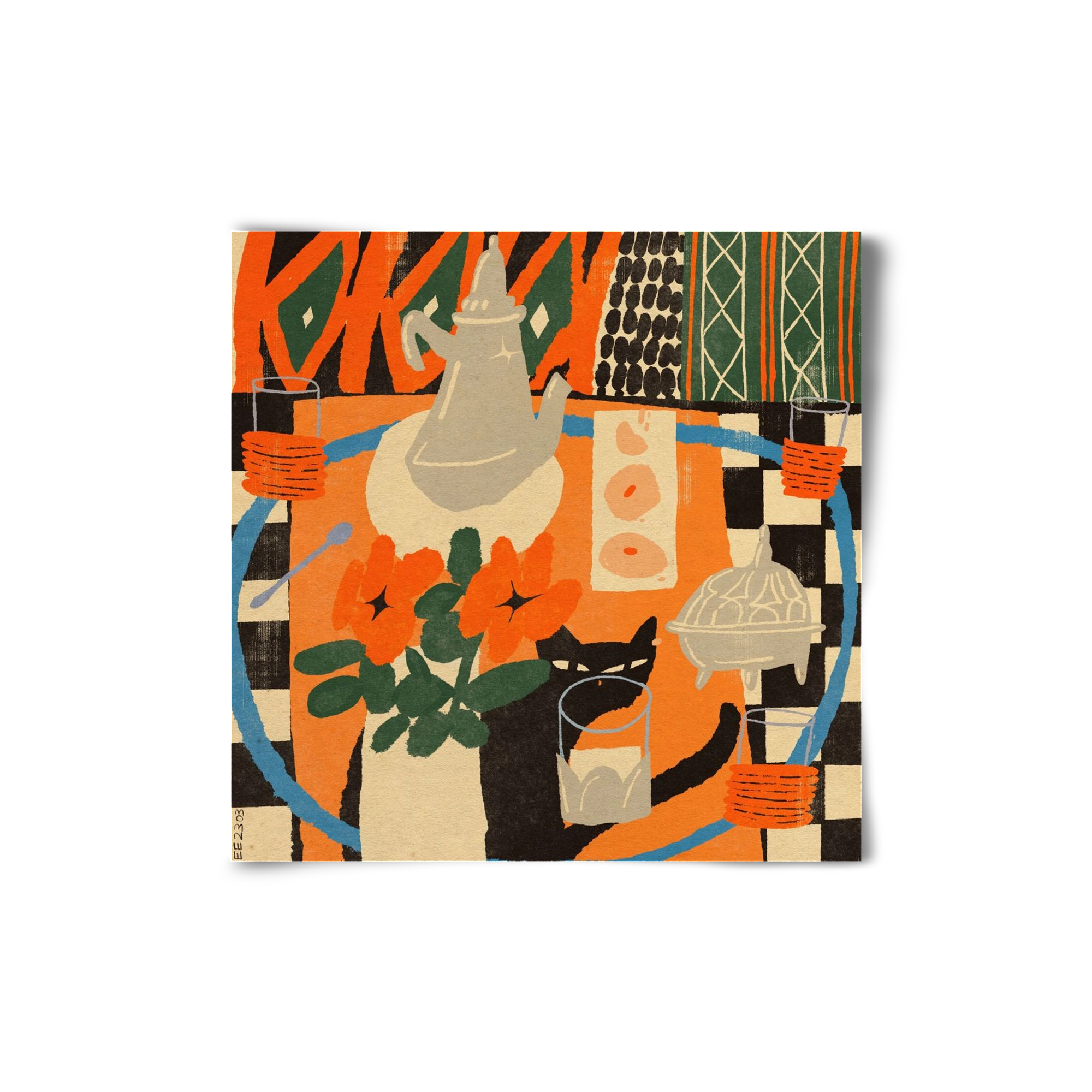 Afternoon Still Life, 20x20 cm, Keret nélkül