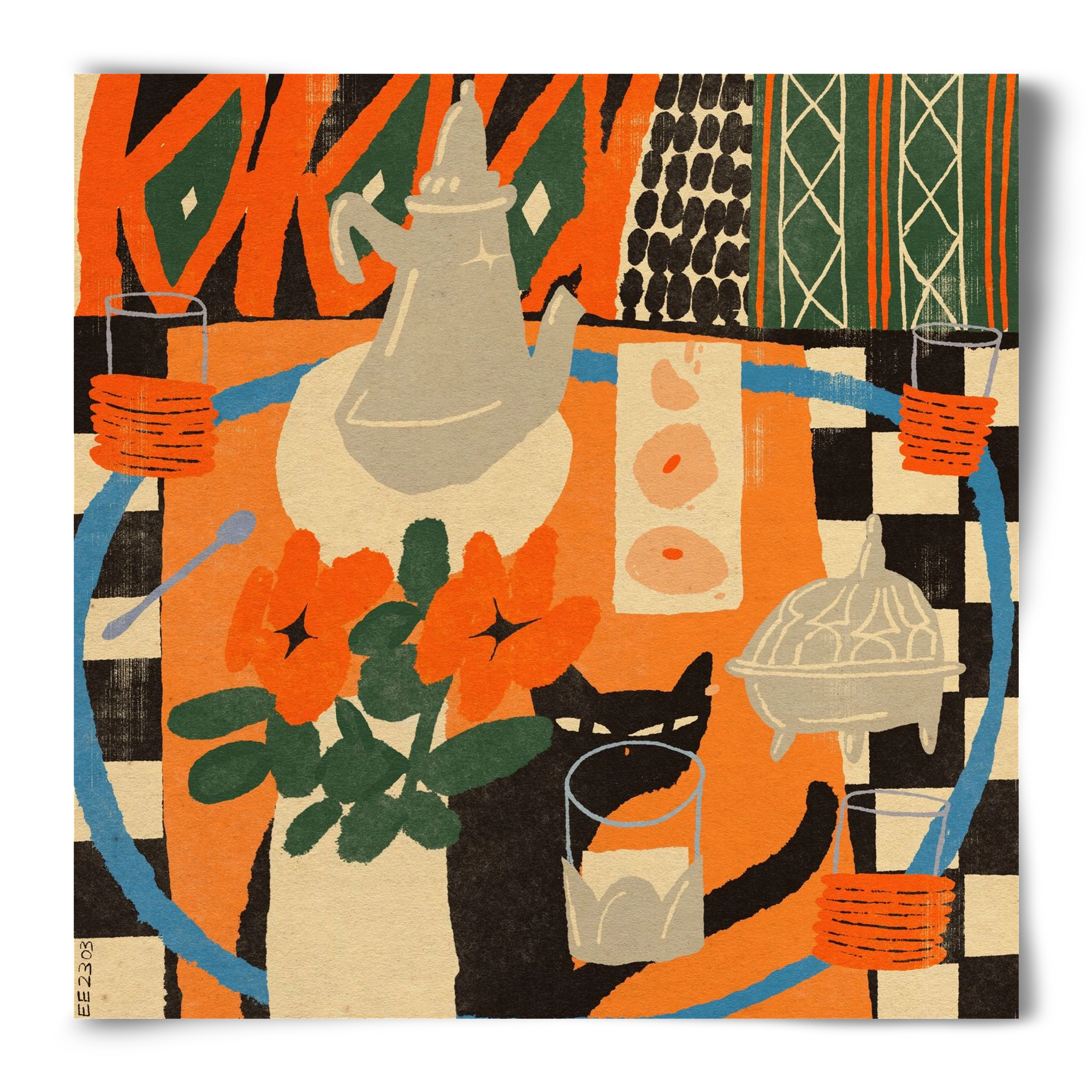 Afternoon Still Life, 50x50 cm, Keret nélkül