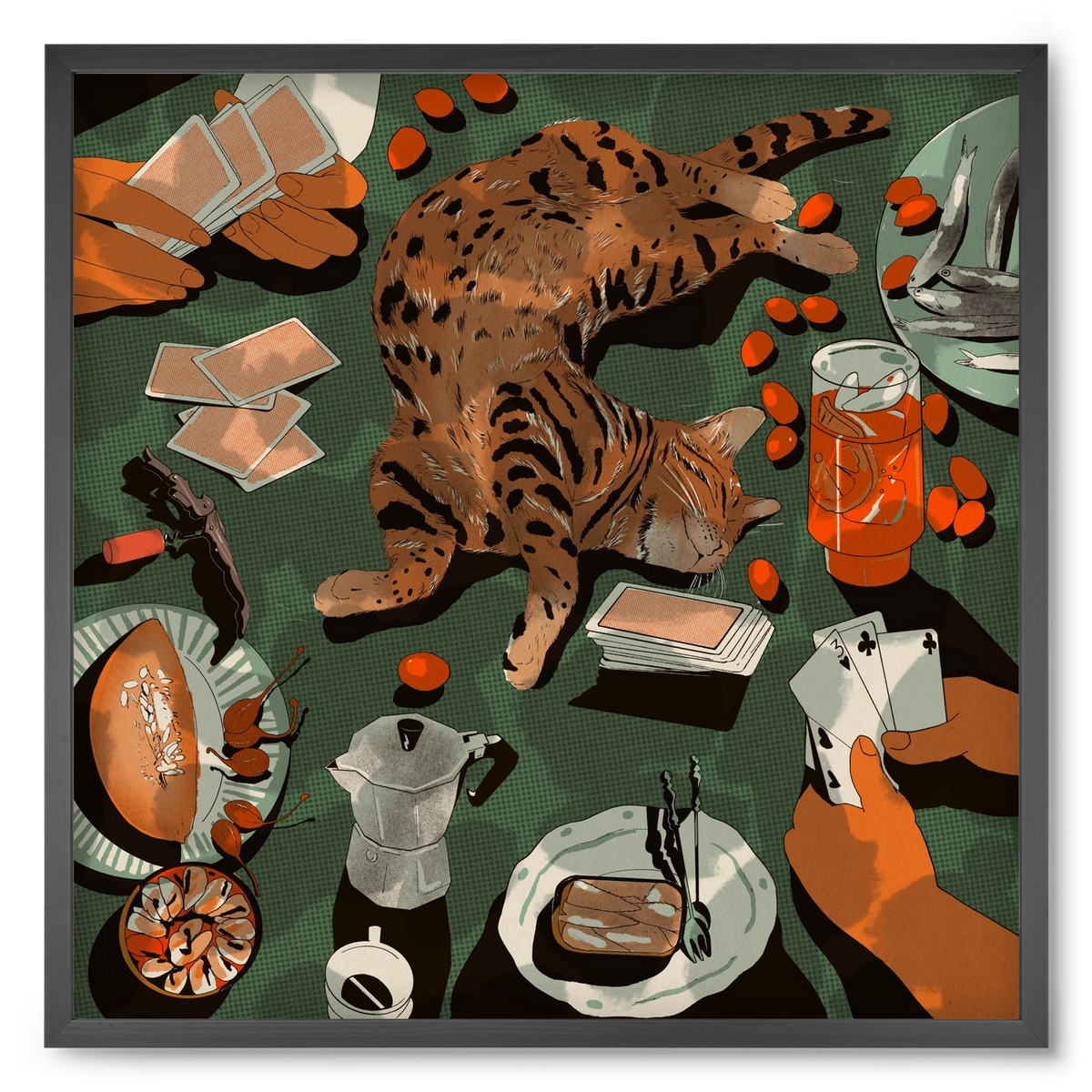 Dolce far niente, 50x50 cm (50x50 cm), Fekete keret