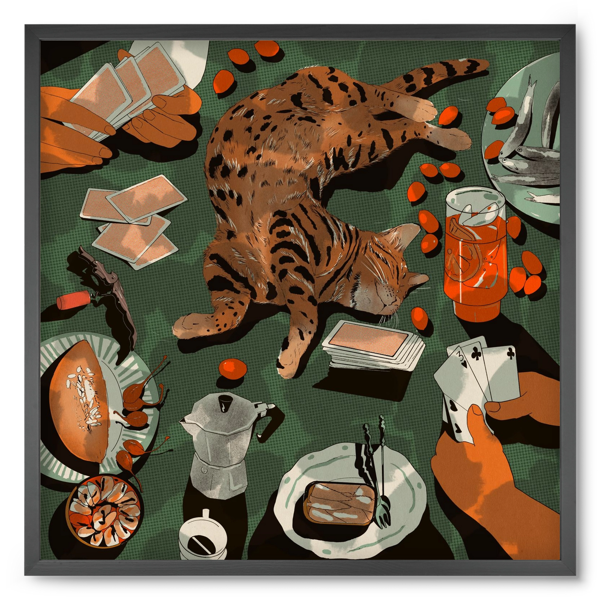 Dolce far niente, 50x50 cm (50x50 cm), Fekete keret