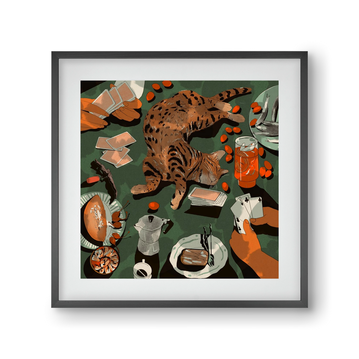 Dolce far niente, 30x30 cm (20x20 cm), Fekete keret, paszpartuval