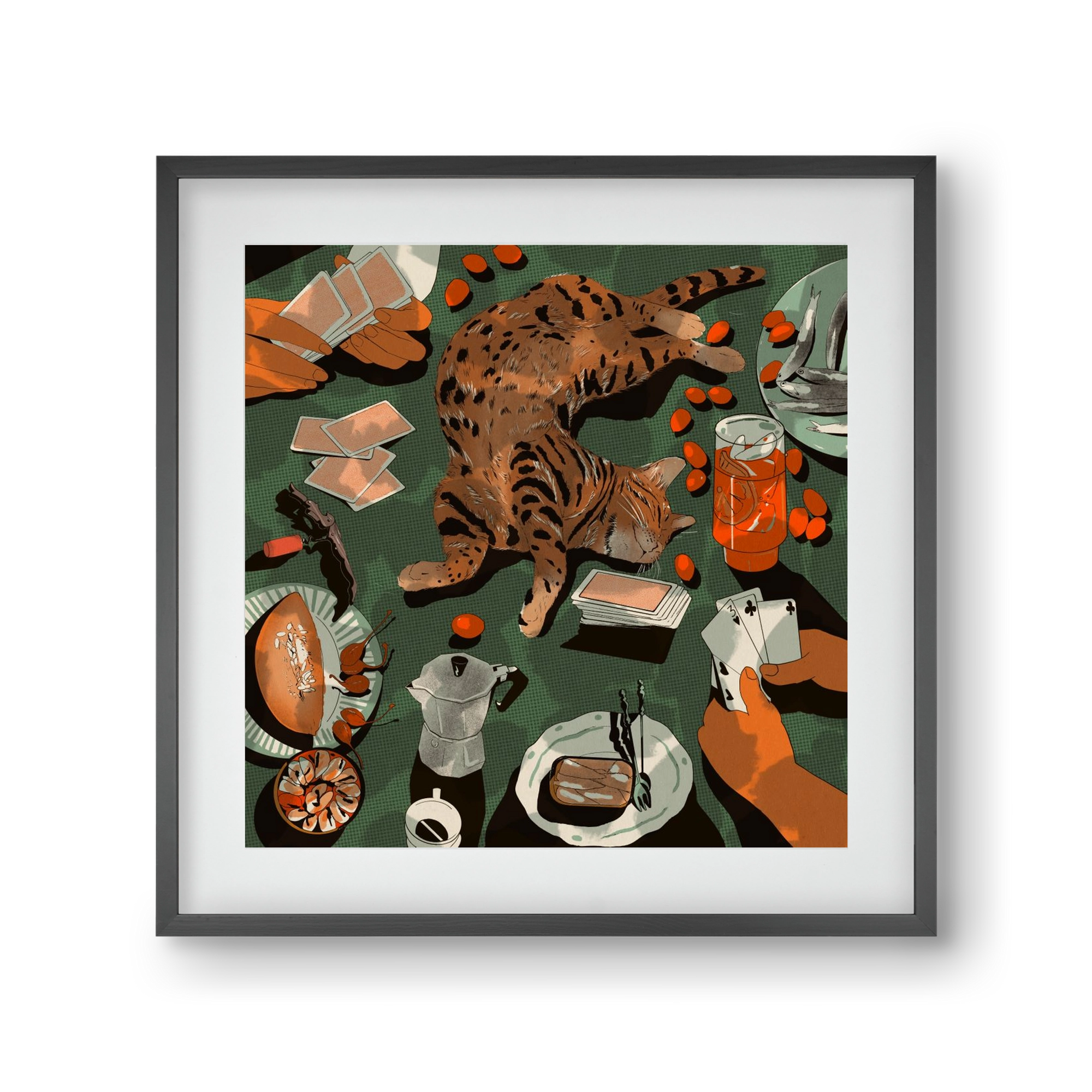 Dolce far niente, 30x30 cm (20x20 cm), Fekete keret, paszpartuval