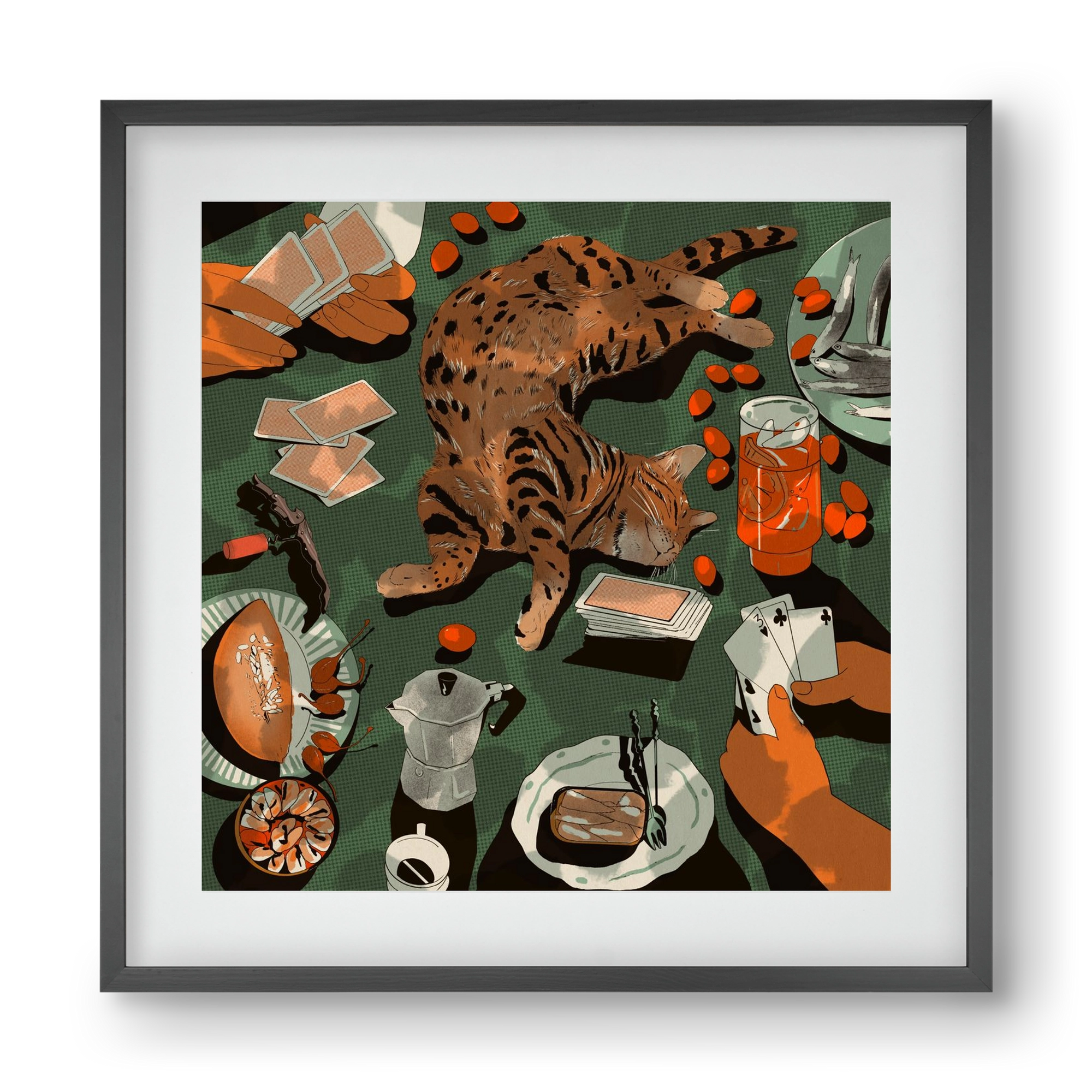 Dolce far niente, 40x40 cm (30x30 cm), Fekete keret, paszpartuval