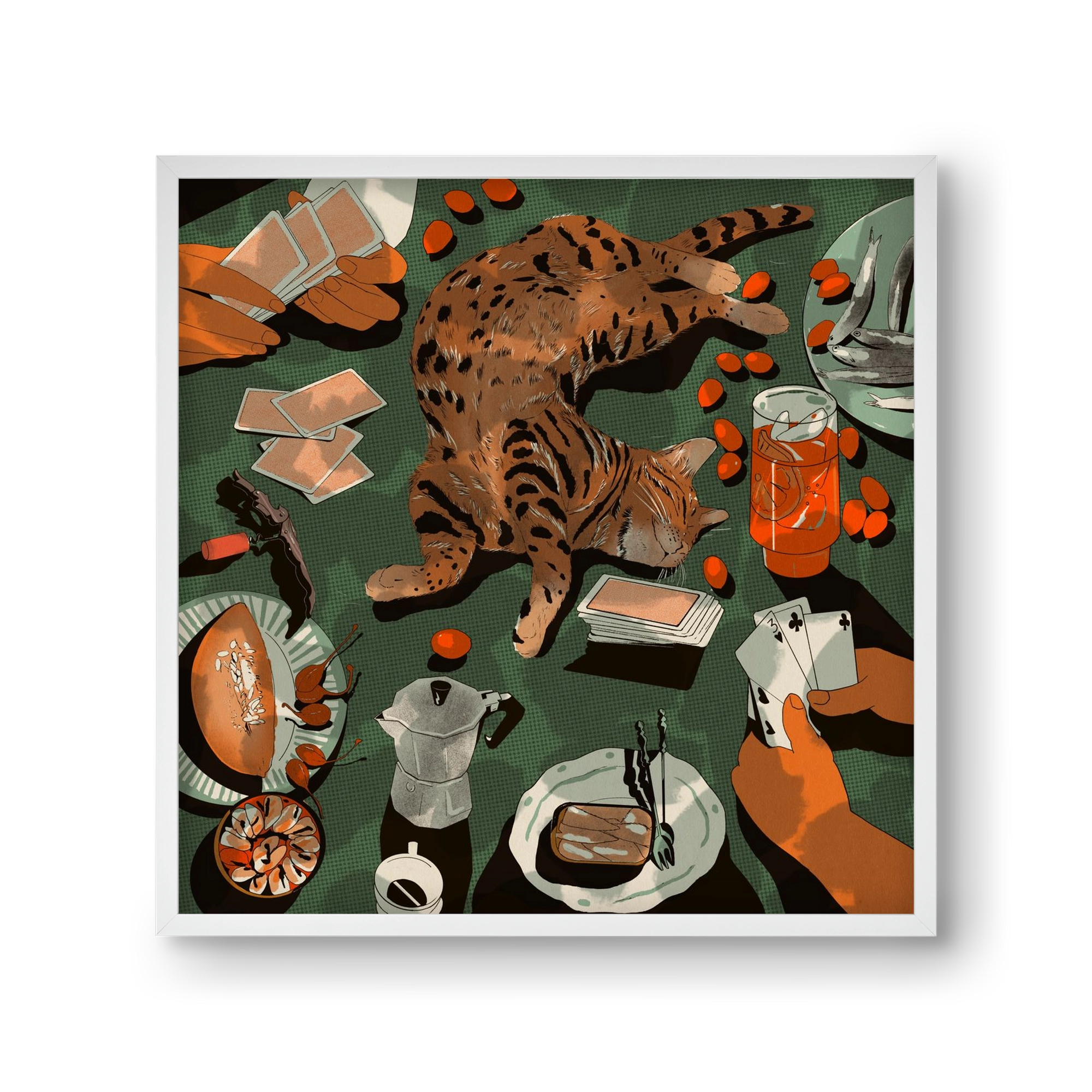 Dolce far niente, 30x30 cm (30x30 cm), Fehér keret