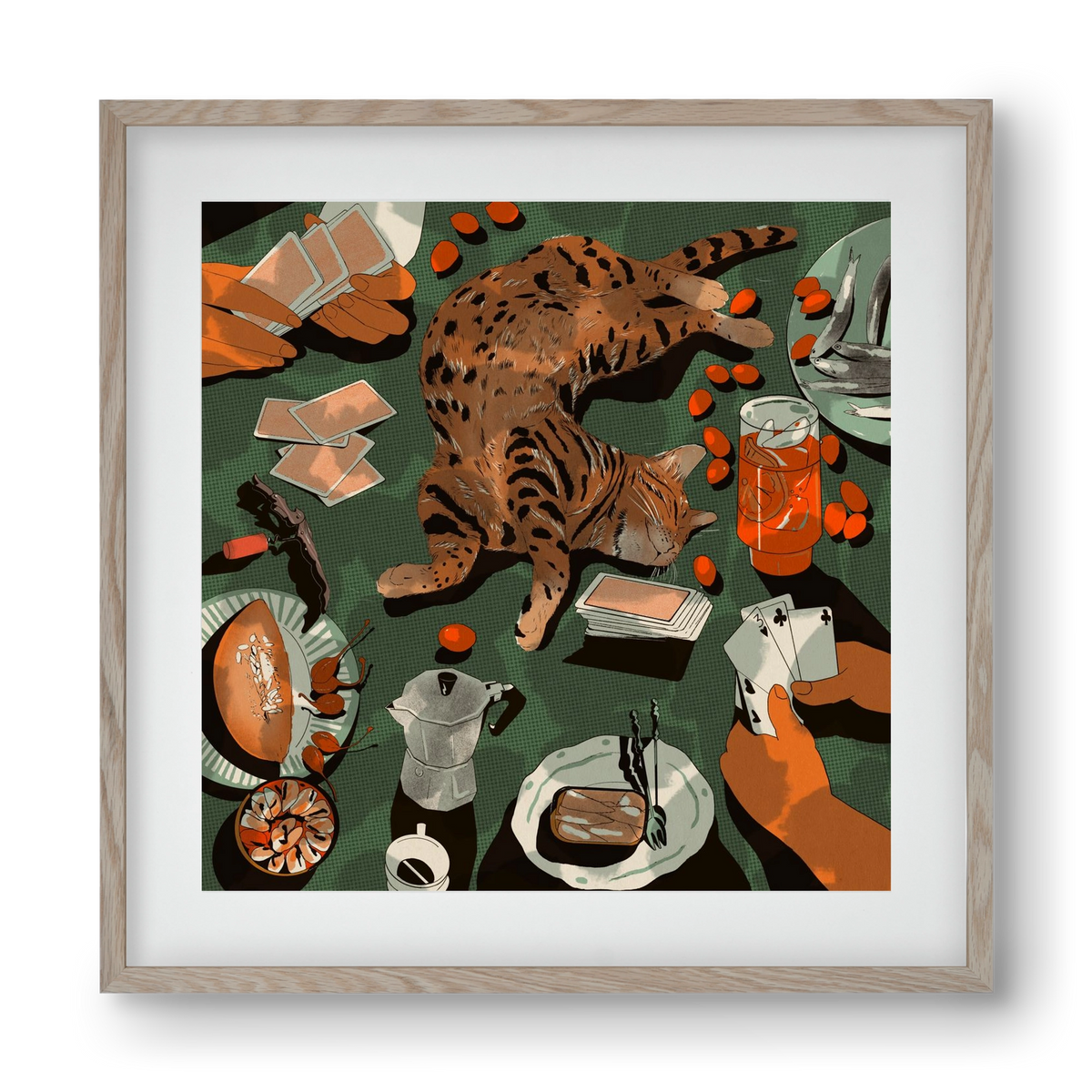 Dolce far niente, 40x40 cm (30x30 cm), Tölgy keret, paszpartuval