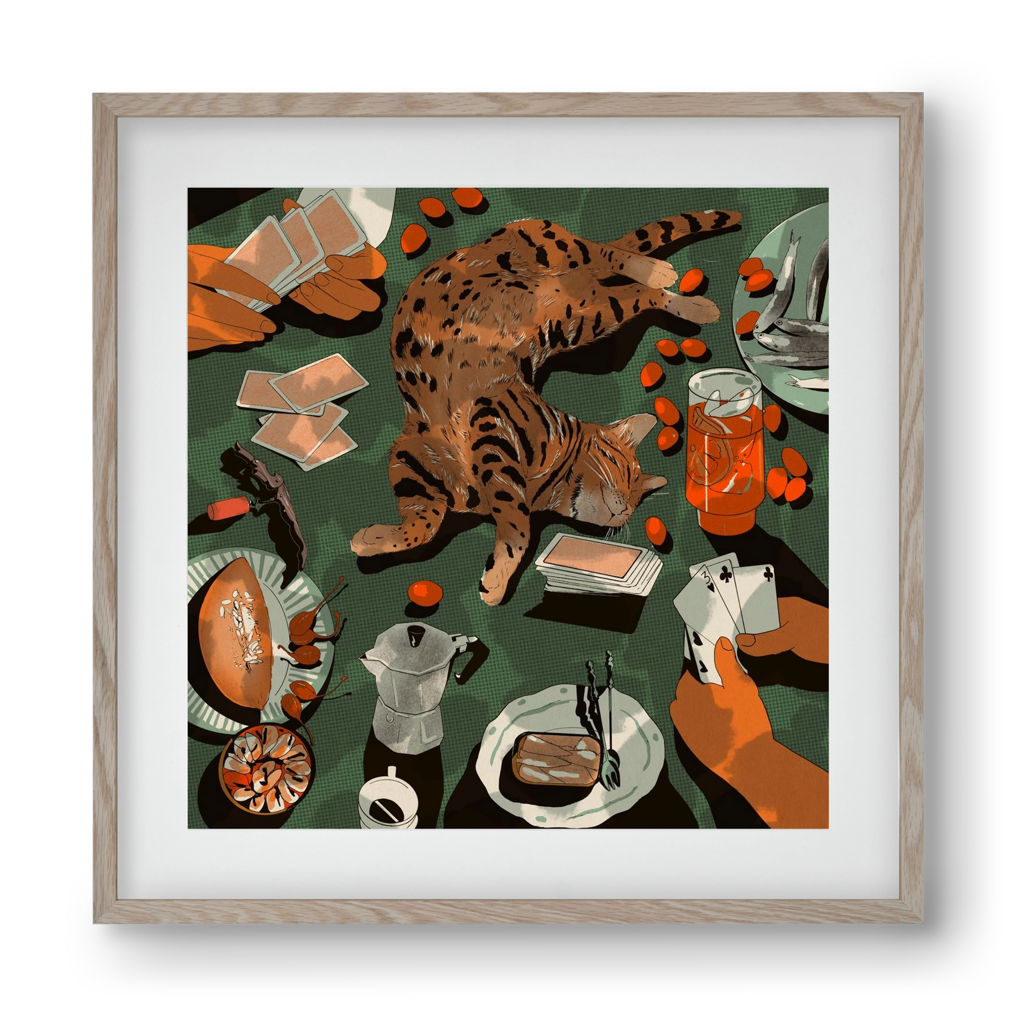 Dolce far niente, 40x40 cm (30x30 cm), Tölgy keret, paszpartuval