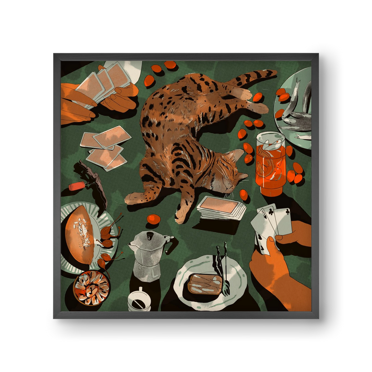 Dolce far niente, 30x30 cm (30x30 cm), Fekete keret