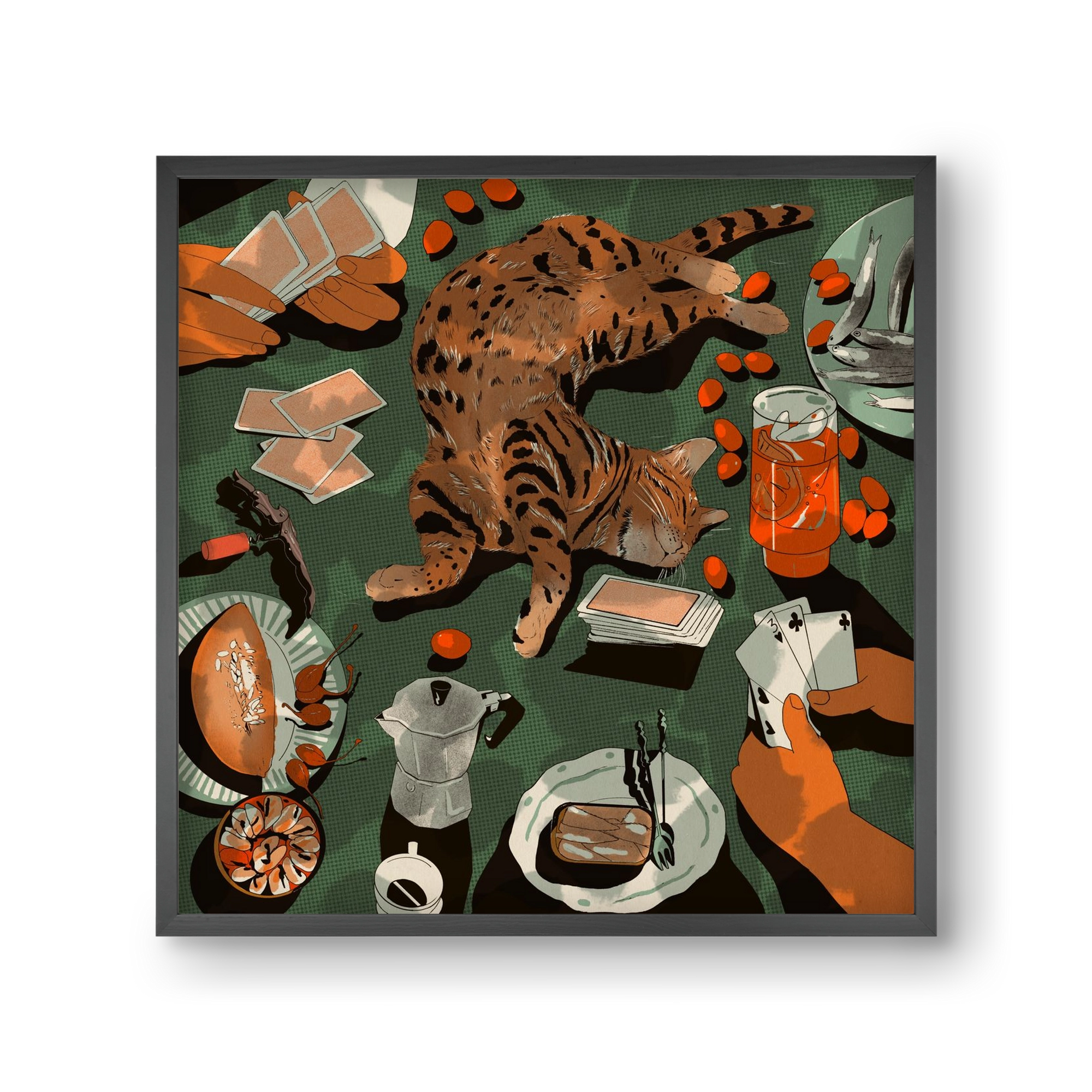 Dolce far niente, 30x30 cm (30x30 cm), Fekete keret