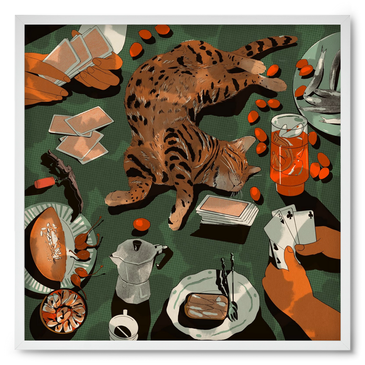 Dolce far niente, 50x50 cm (50x50 cm), Fehér keret