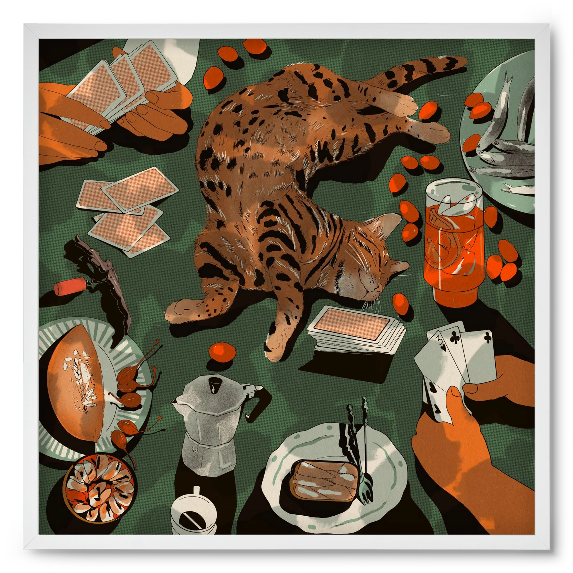 Dolce far niente, 50x50 cm (50x50 cm), Fehér keret