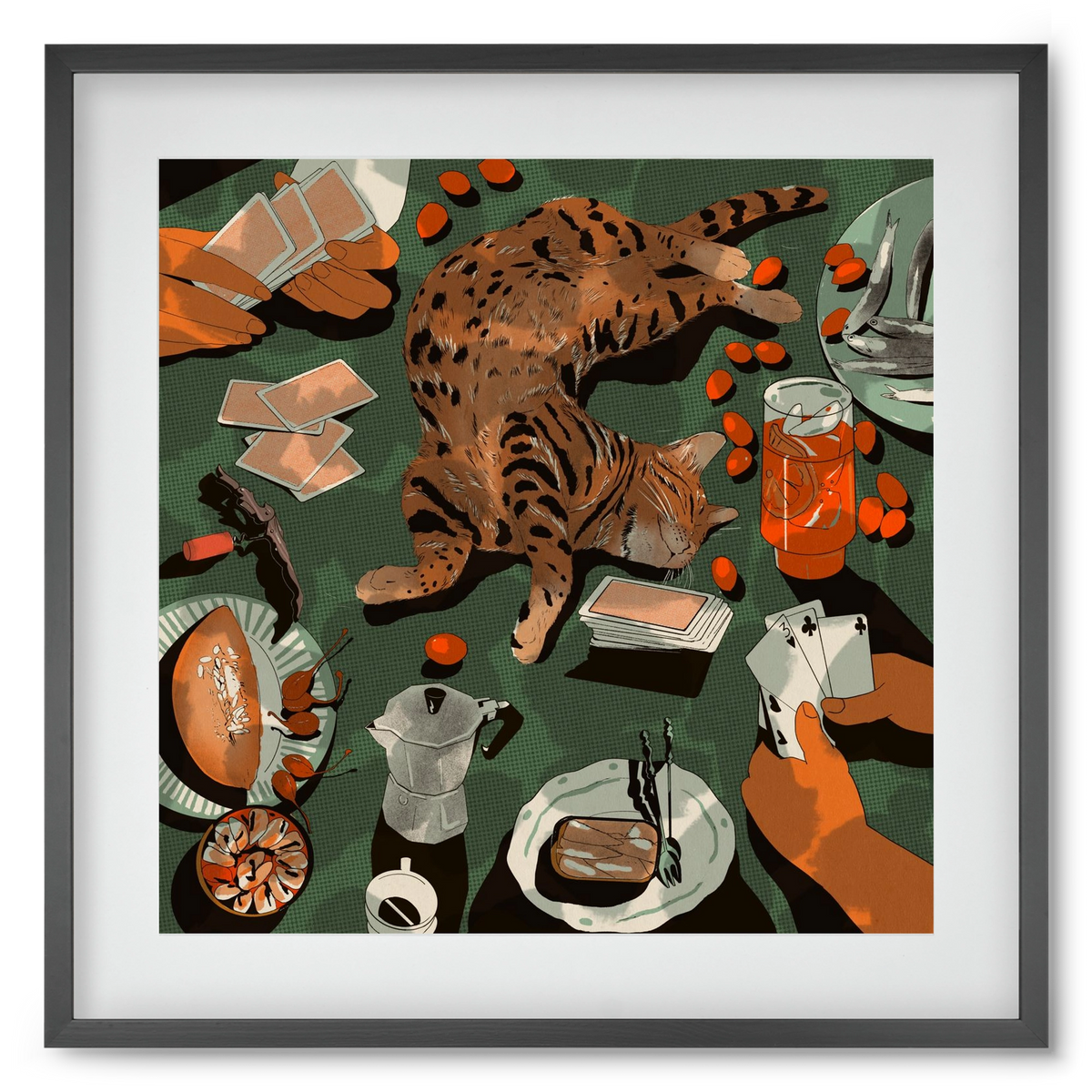 Dolce far niente, 50x50 cm (40x40 cm), Fekete keret, paszpartuval