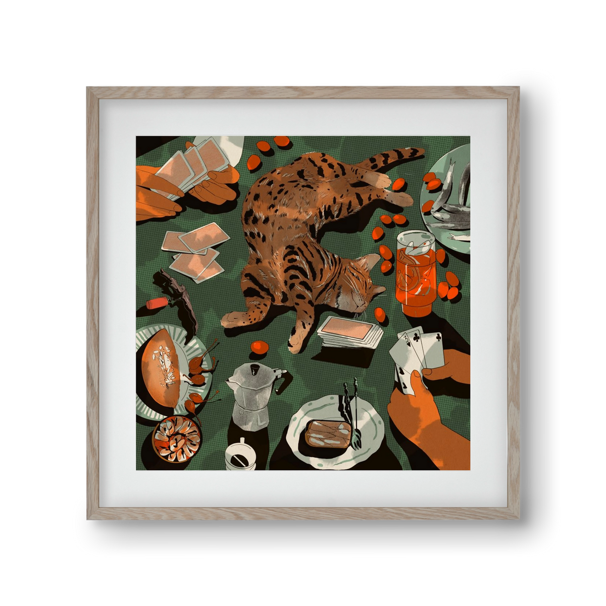 Dolce far niente, 30x30 cm (20x20 cm), Tölgy keret, paszpartuval