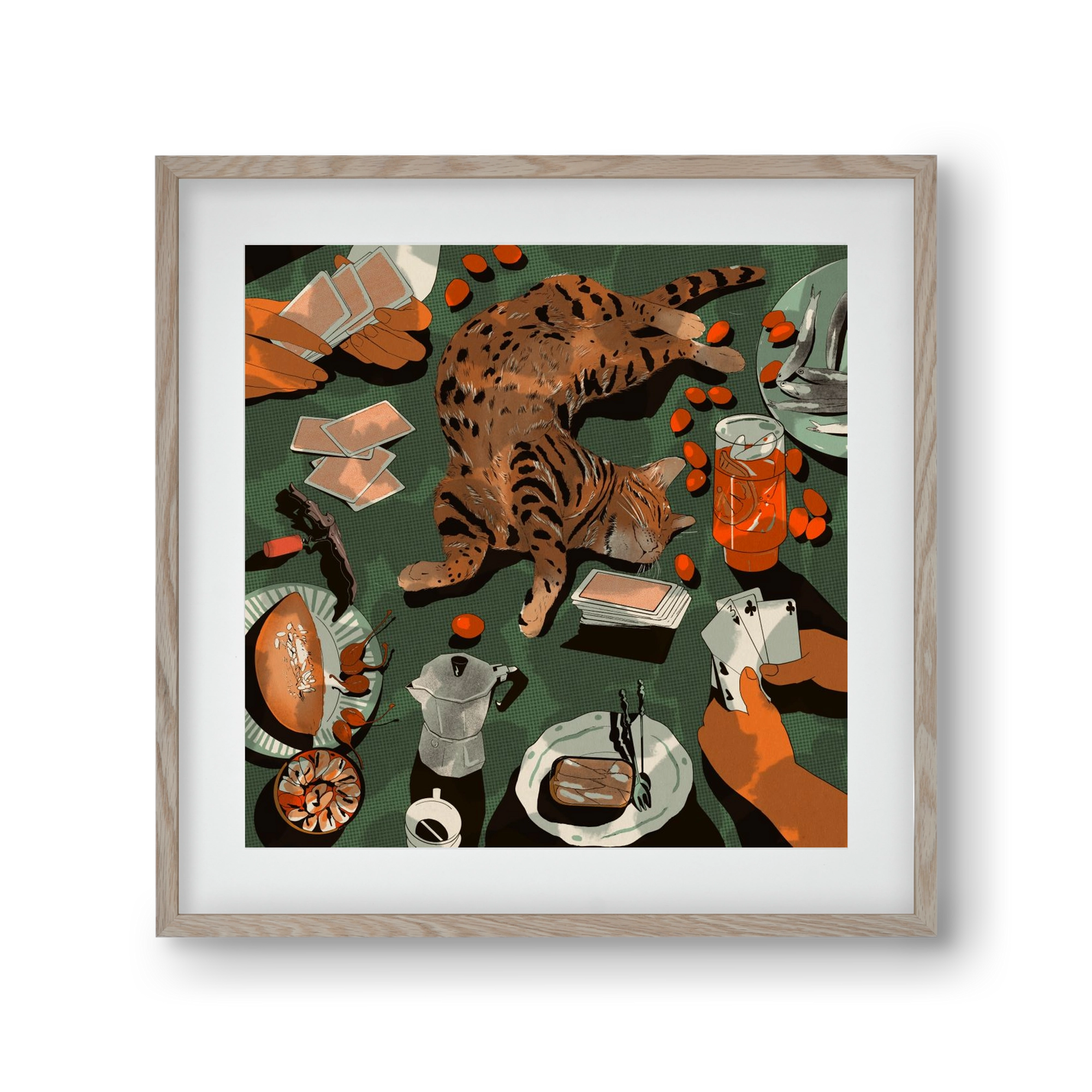 Dolce far niente, 30x30 cm (20x20 cm), Tölgy keret, paszpartuval