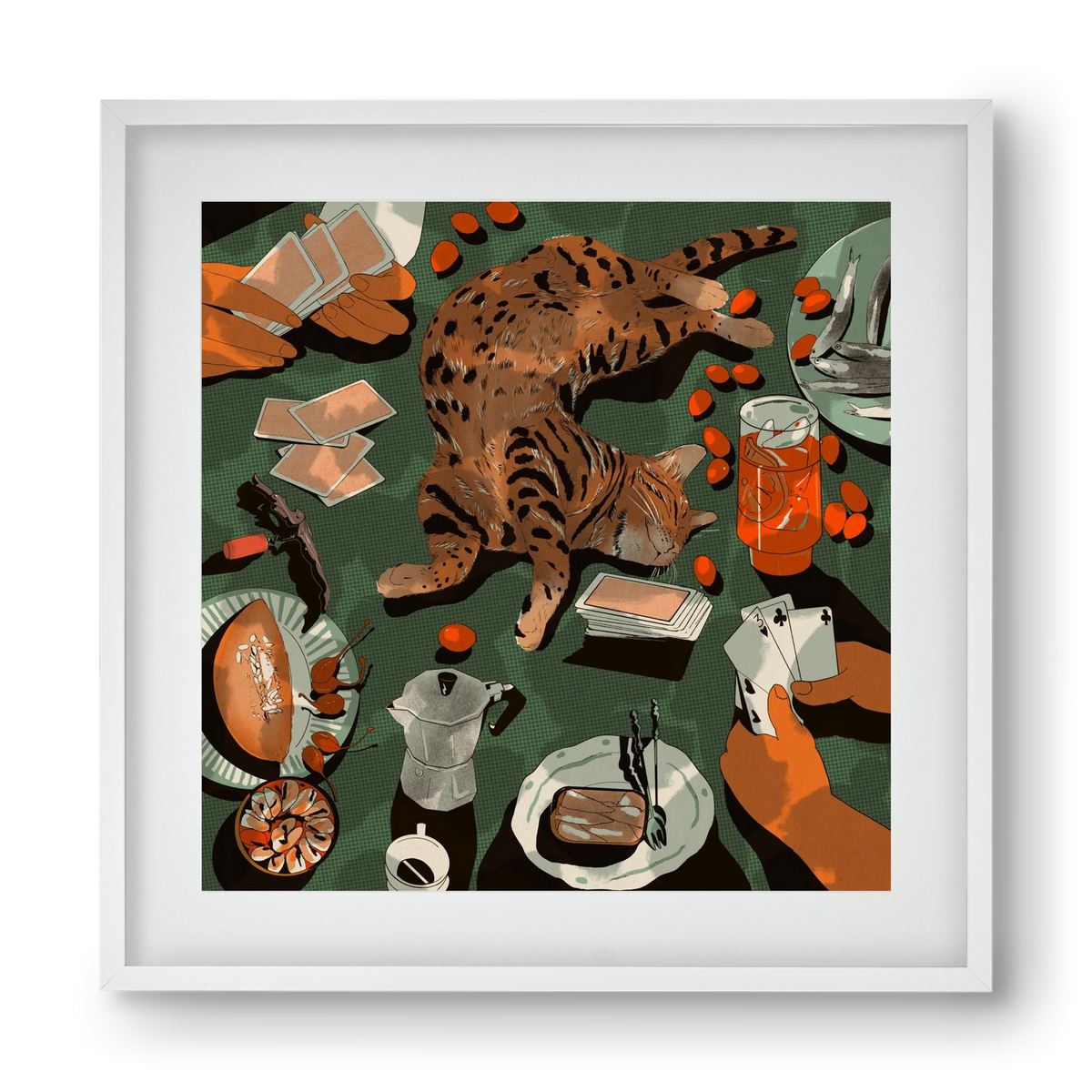 Dolce far niente, 40x40 cm (30x30 cm), Fehér keret, paszpartuval