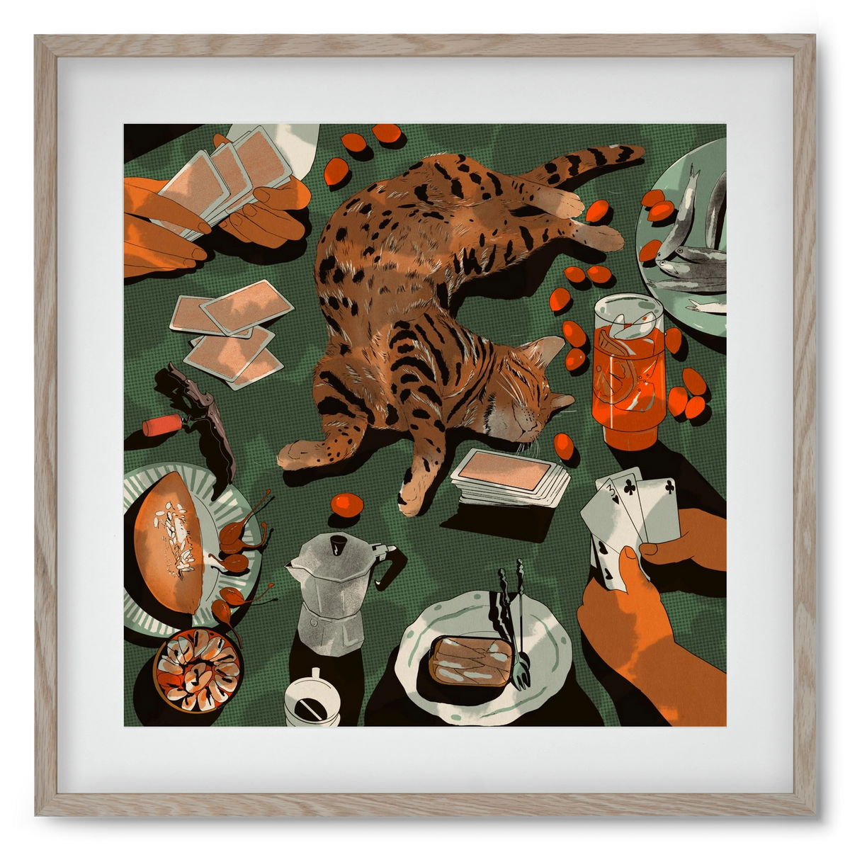 Dolce far niente, 50x50 cm (40x40 cm), Tölgy keret, paszpartuval