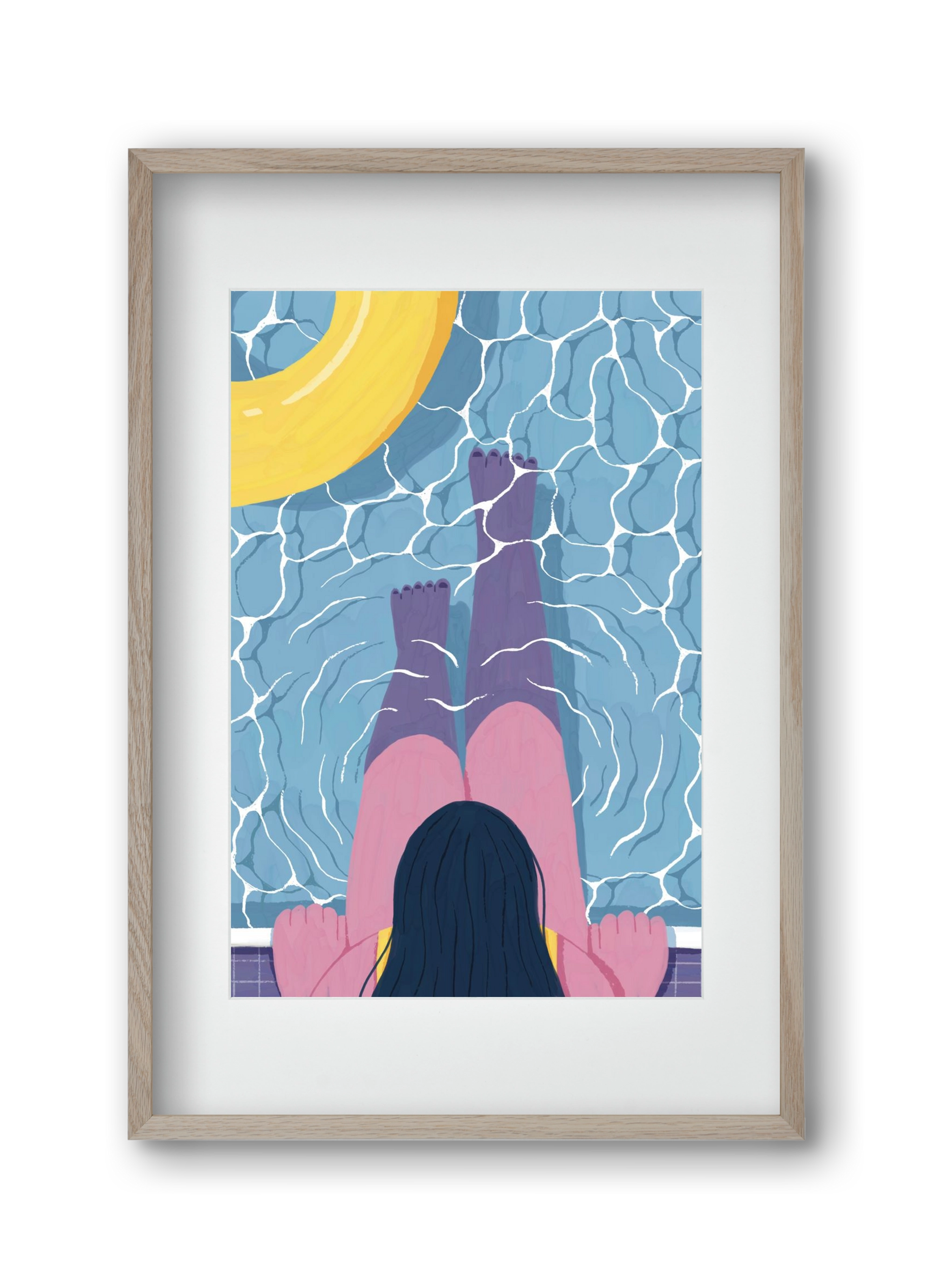 Nyárra hangolva, 30x45 cm (20x30 cm), Tölgy keret, paszpartuval