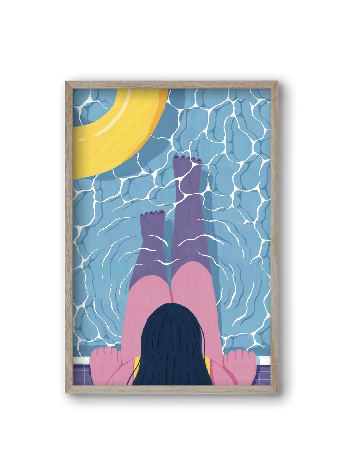 Nyárra hangolva, 20x30 cm (20x30 cm), Tölgy keret