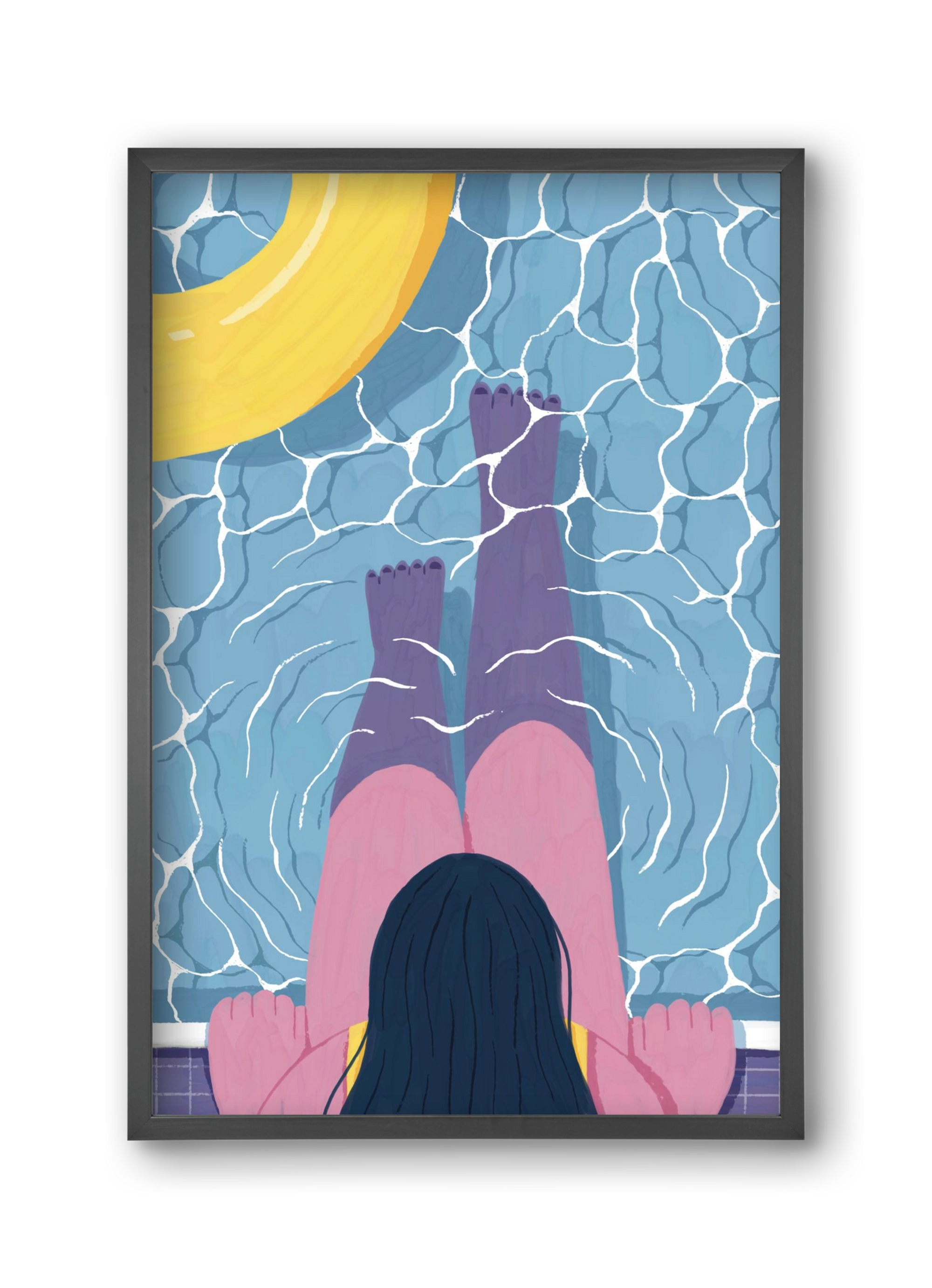 Nyárra hangolva, 30x45 cm (30x45 cm), Fekete keret