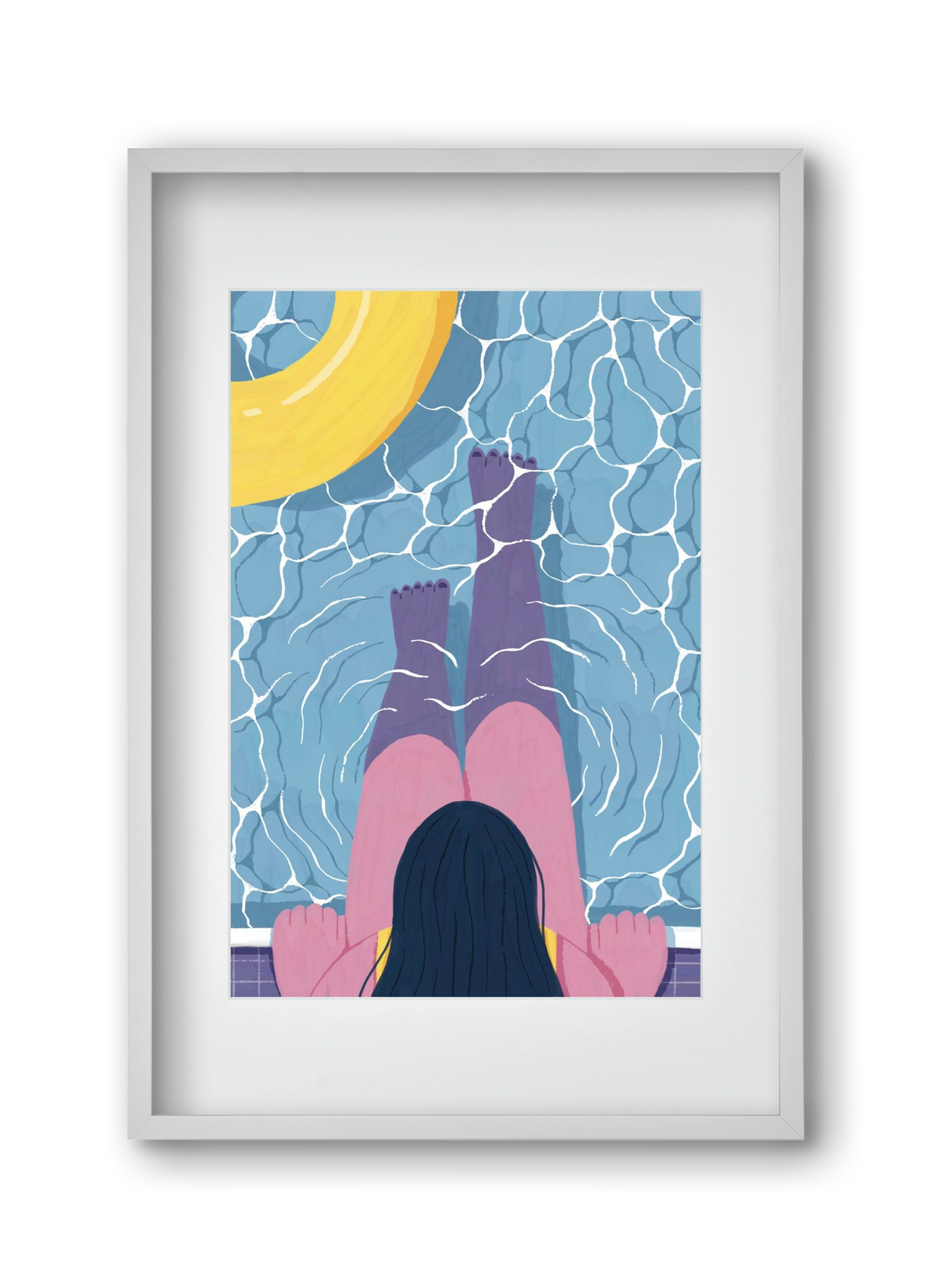 Nyárra hangolva, 30x45 cm (20x30 cm), Fehér keret, paszpartuval