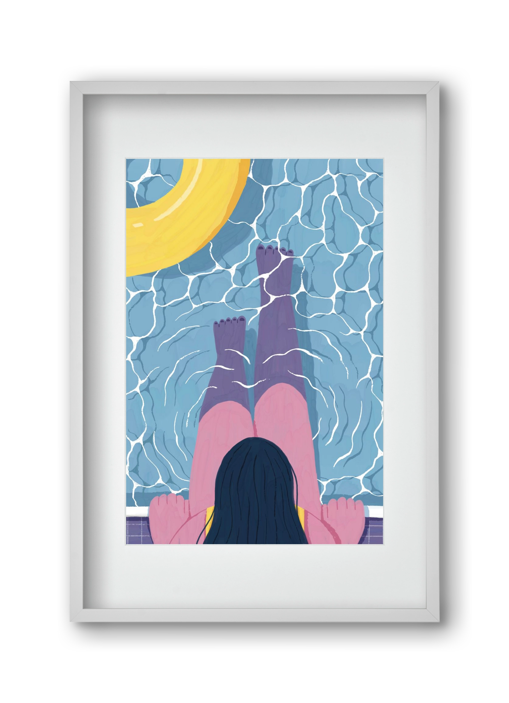 Nyárra hangolva, 30x45 cm (20x30 cm), Fehér keret, paszpartuval