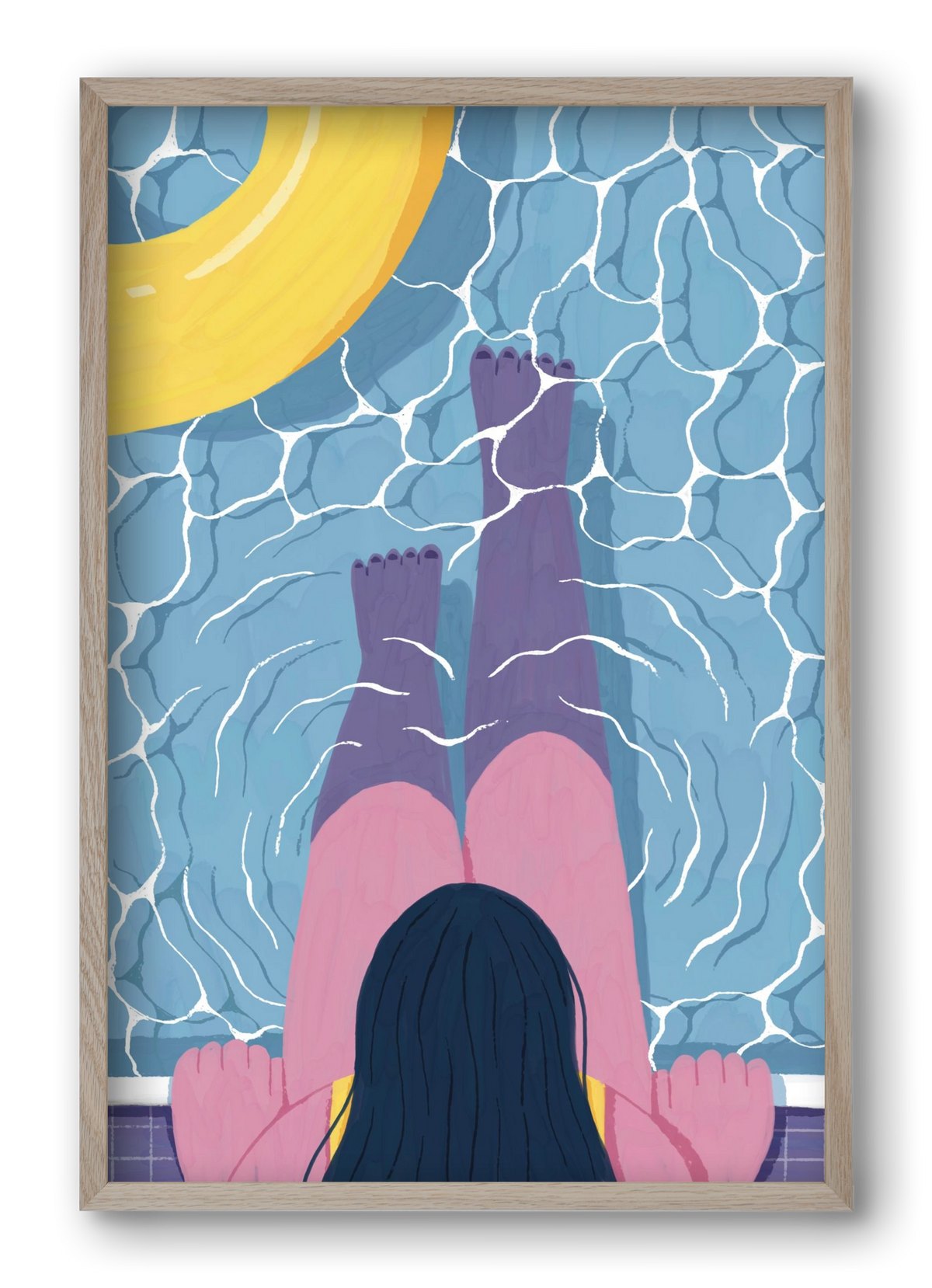 Nyárra hangolva, 40x60 cm (40x60 cm), Tölgy keret