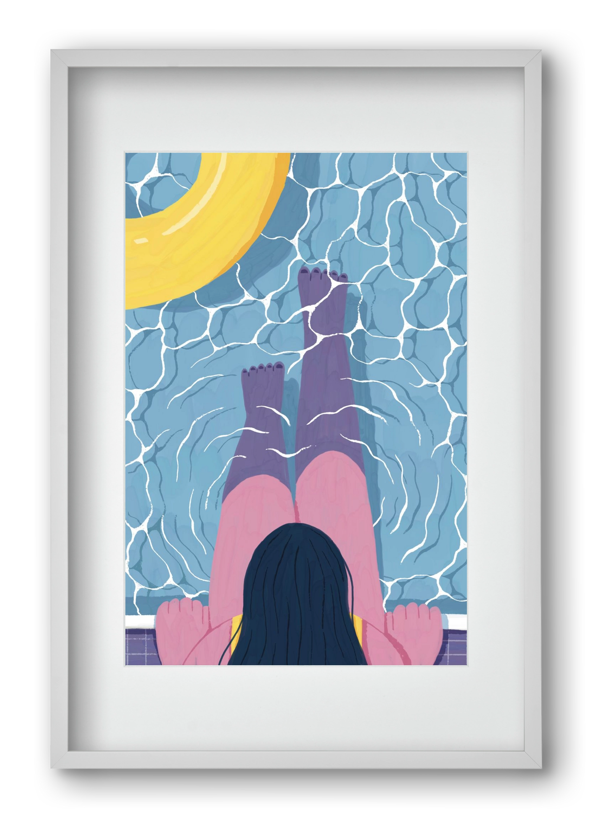 Nyárra hangolva, 40x60 cm (30x45 cm), Fehér keret, paszpartuval