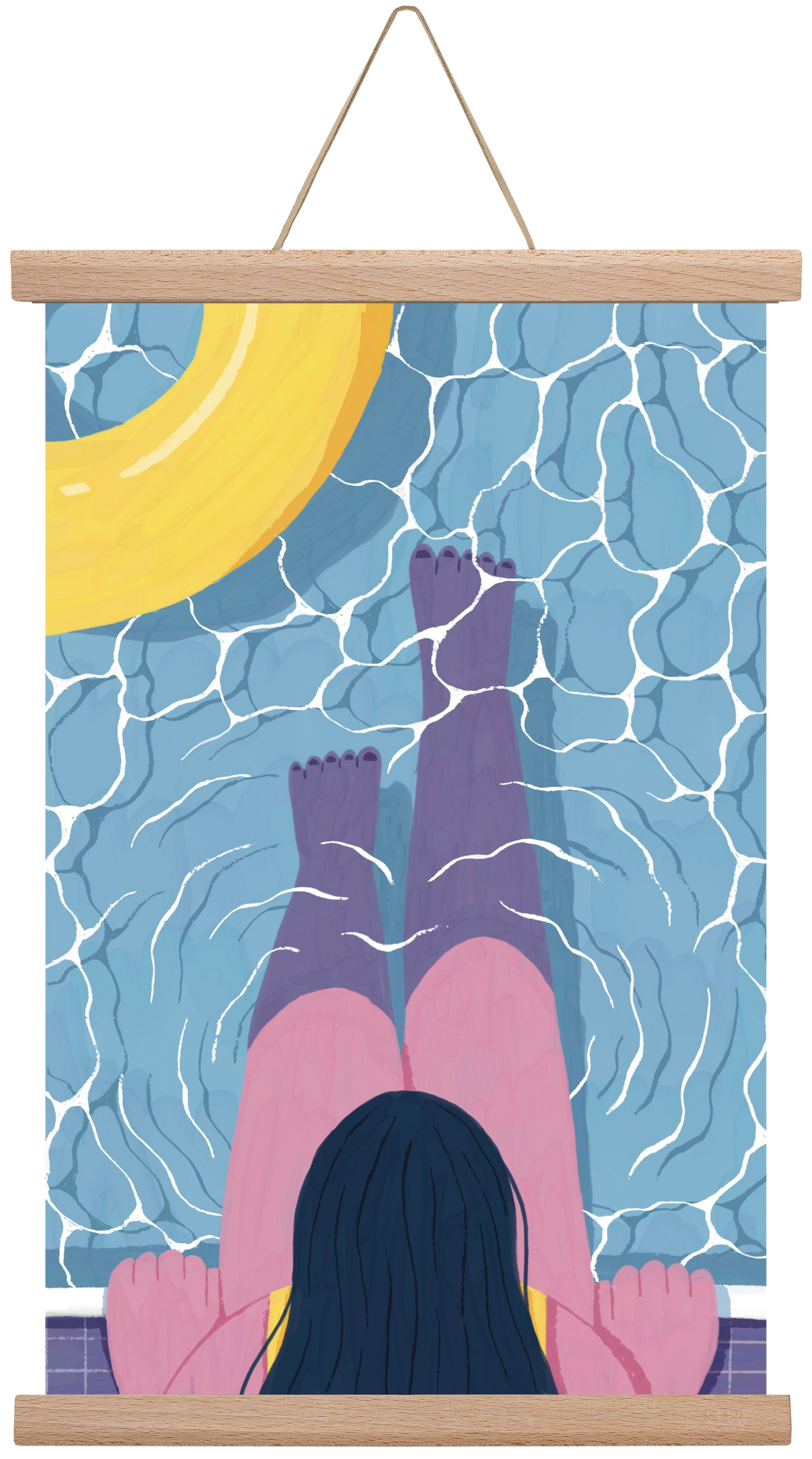 Nyárra hangolva, 30x45 cm (30x45 cm), Tölgy akasztó