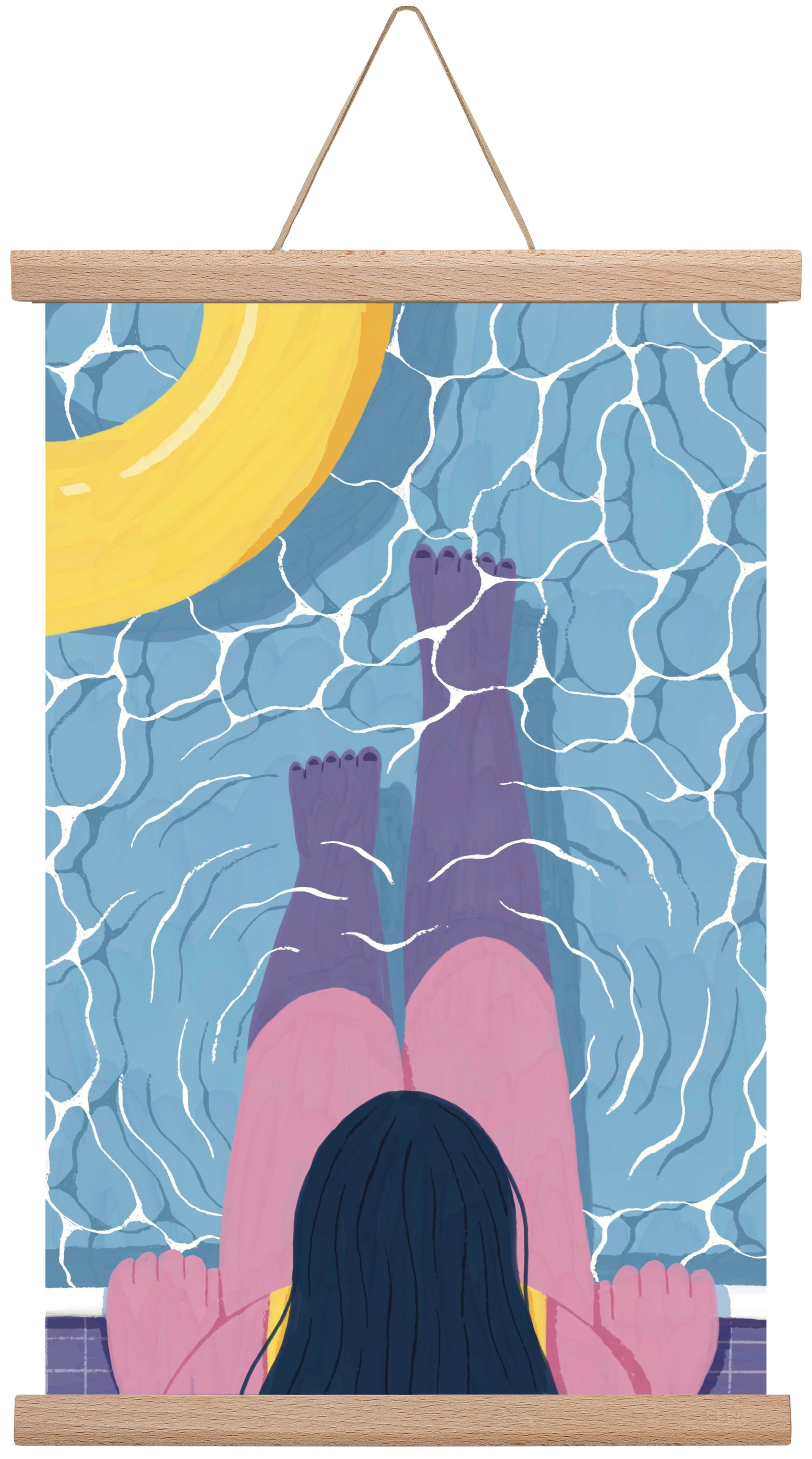 Nyárra hangolva, 30x45 cm (30x45 cm), Tölgy akasztó