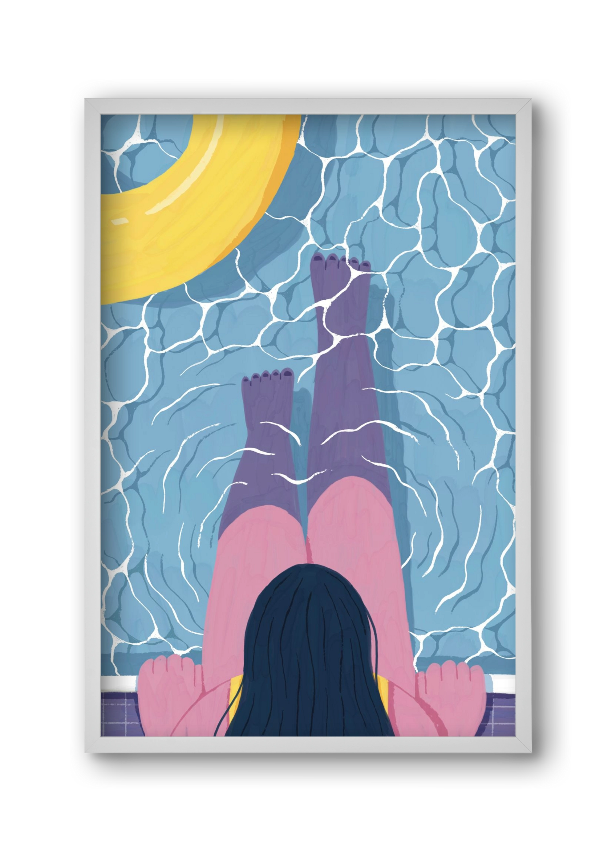 Nyárra hangolva, 30x45 cm (30x45 cm), Fehér keret