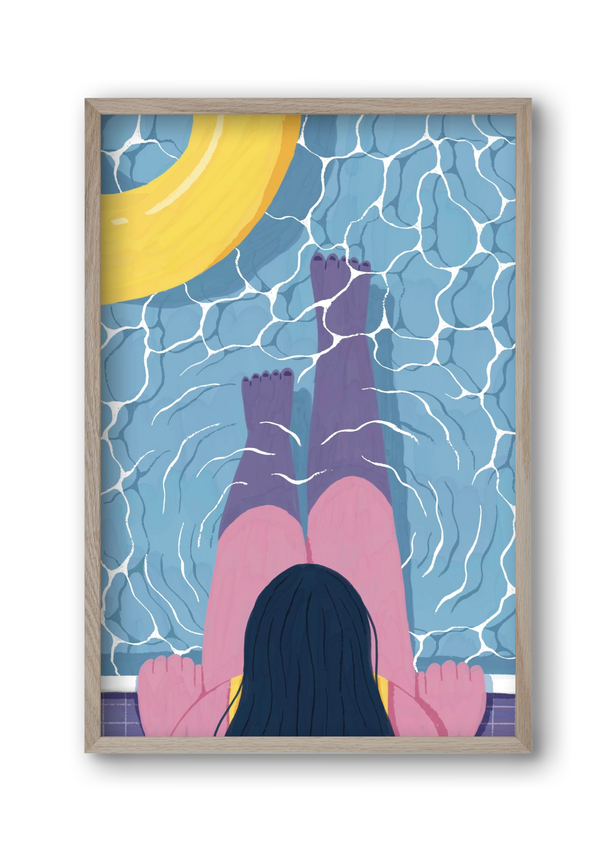 Nyárra hangolva, 30x45 cm (30x45 cm), Tölgy keret