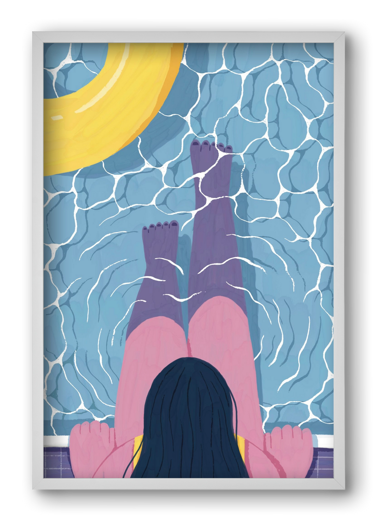 Nyárra hangolva, 40x60 cm (40x60 cm), Fehér keret