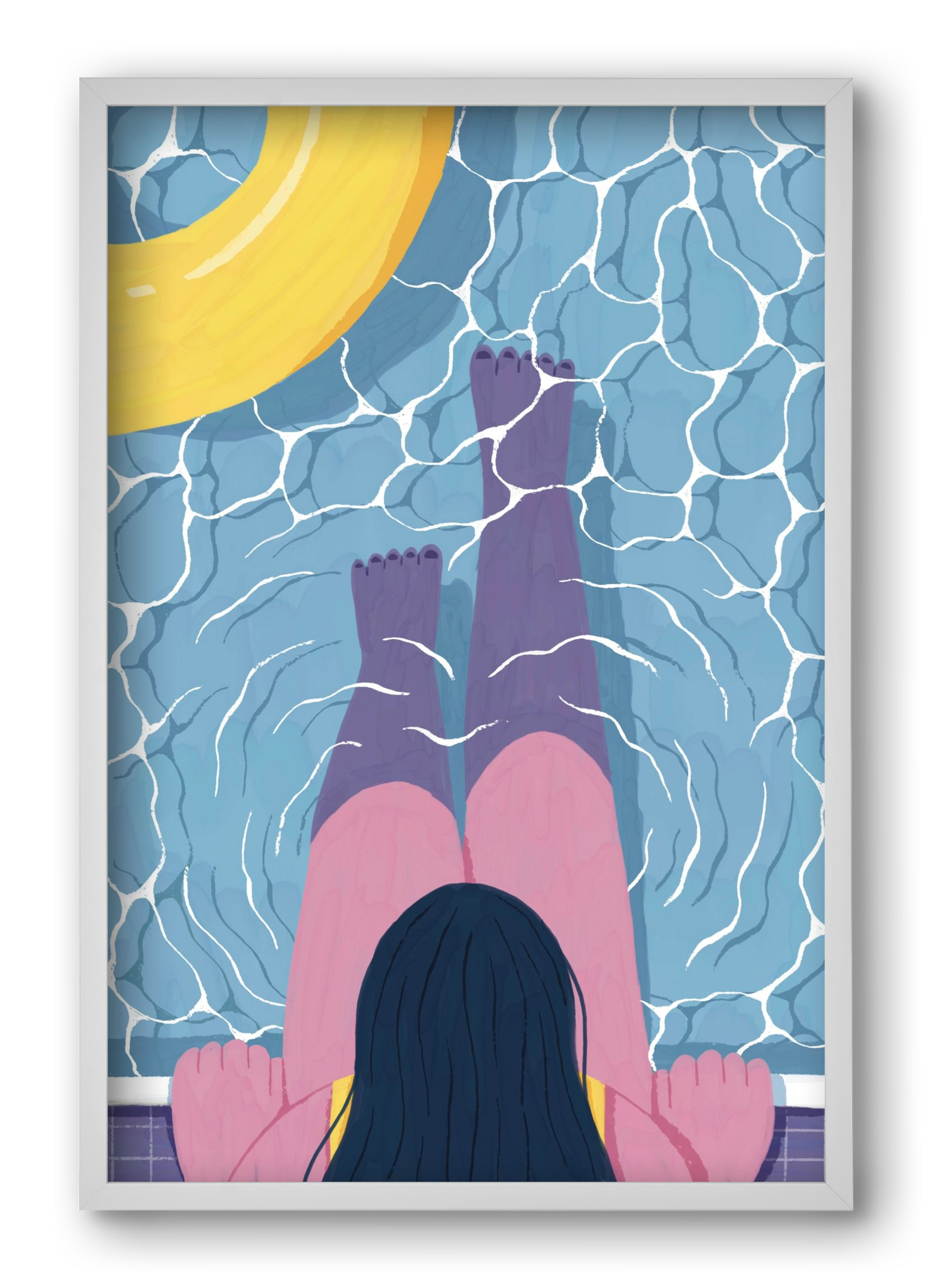 Nyárra hangolva, 40x60 cm (40x60 cm), Fehér keret