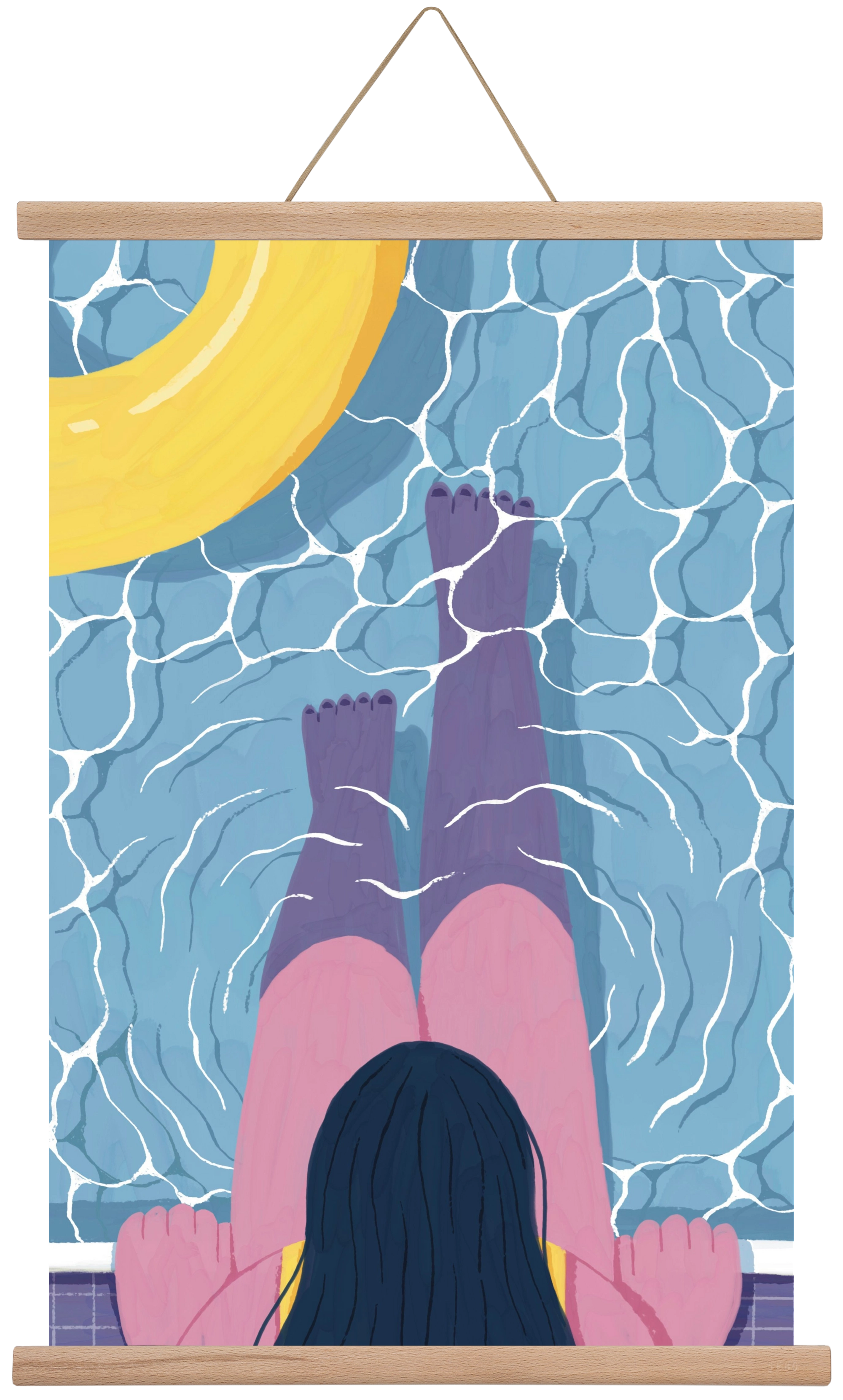 Nyárra hangolva, 40x60 cm (40x60 cm), Tölgy akasztó