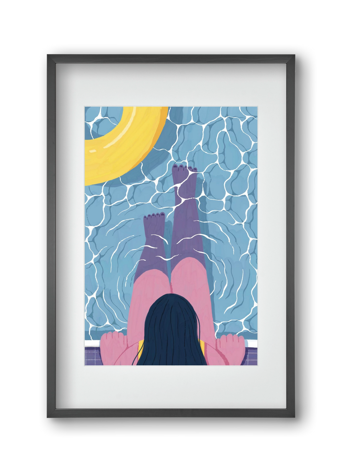 Nyárra hangolva, 30x45 cm (20x30 cm), Fekete keret, paszpartuval