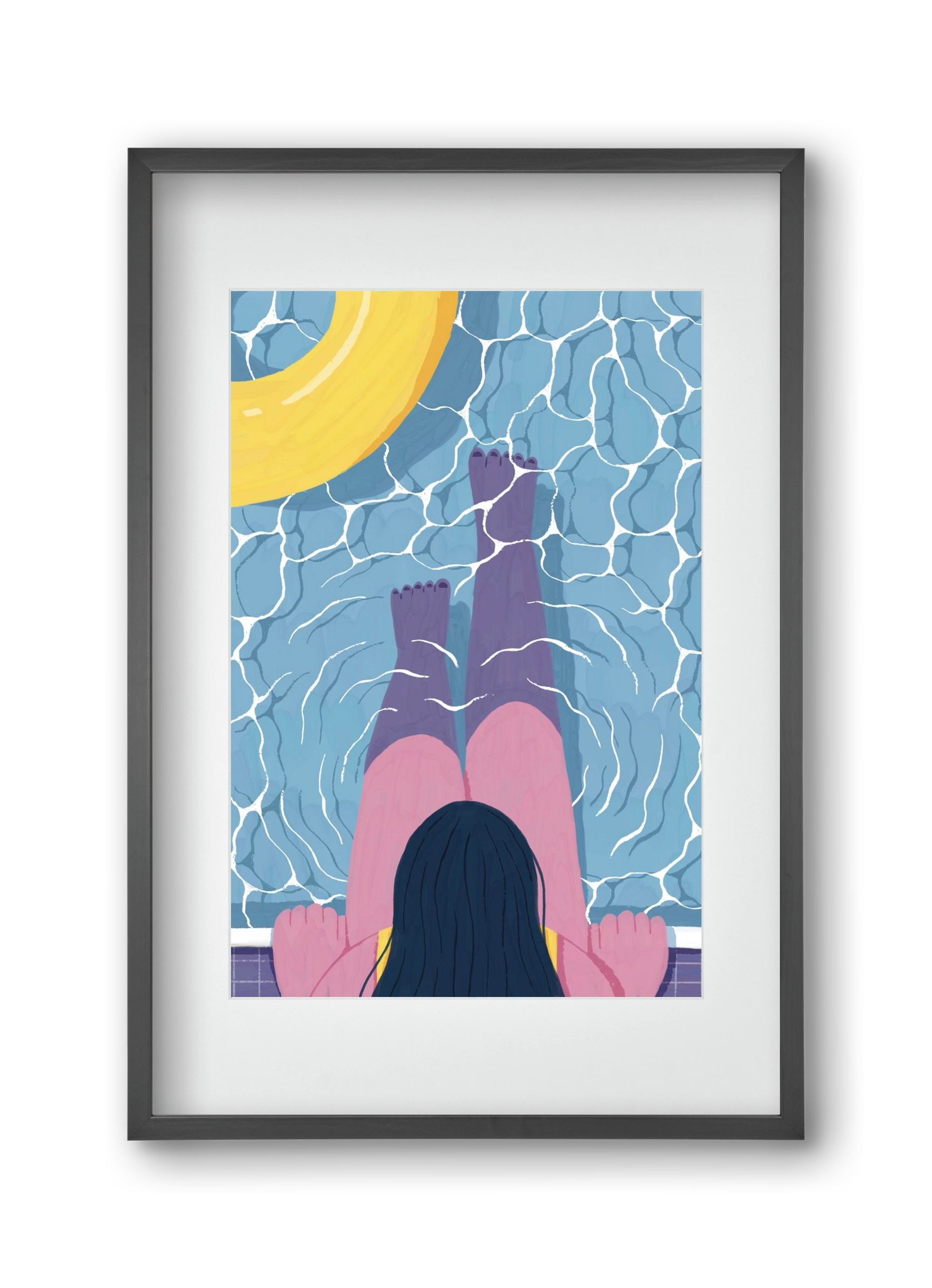 Nyárra hangolva, 30x45 cm (20x30 cm), Fekete keret, paszpartuval