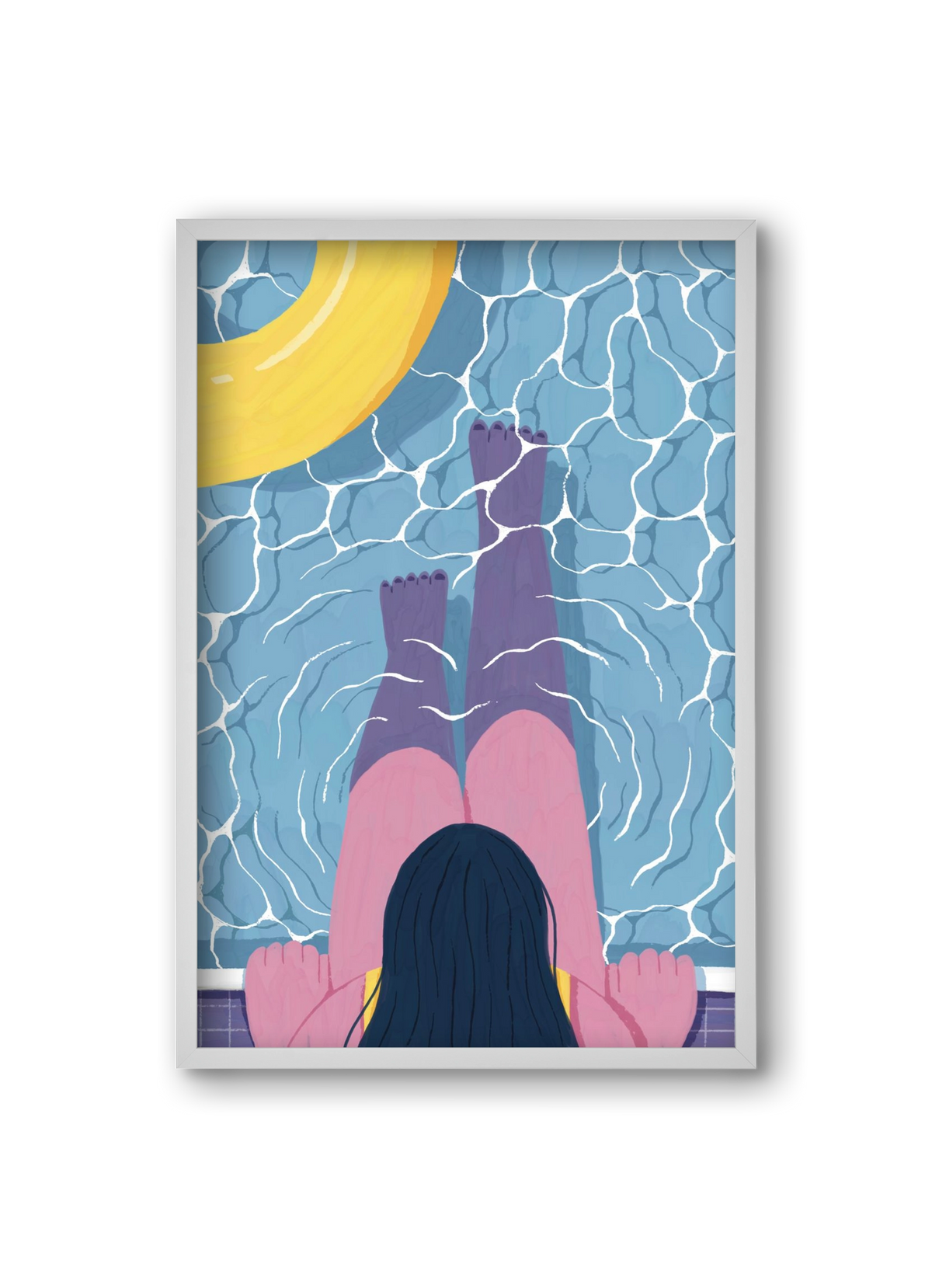 Nyárra hangolva, 20x30 cm (20x30 cm), Fehér keret