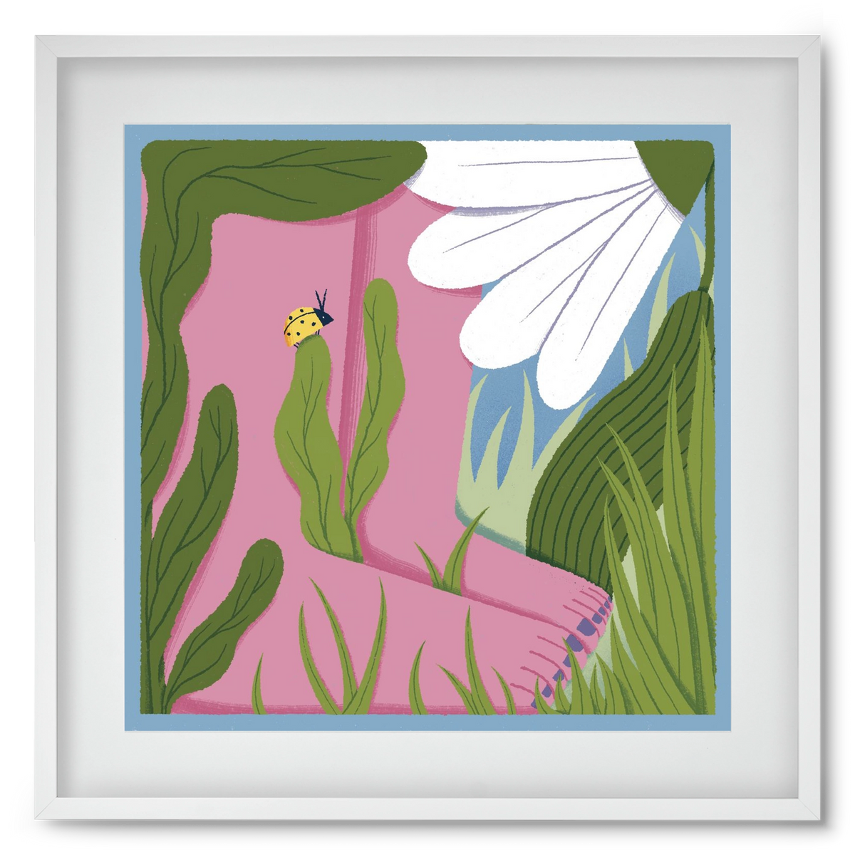 Touch the Ground, 50x50 cm (40x40 cm), Fehér keret, paszpartuval