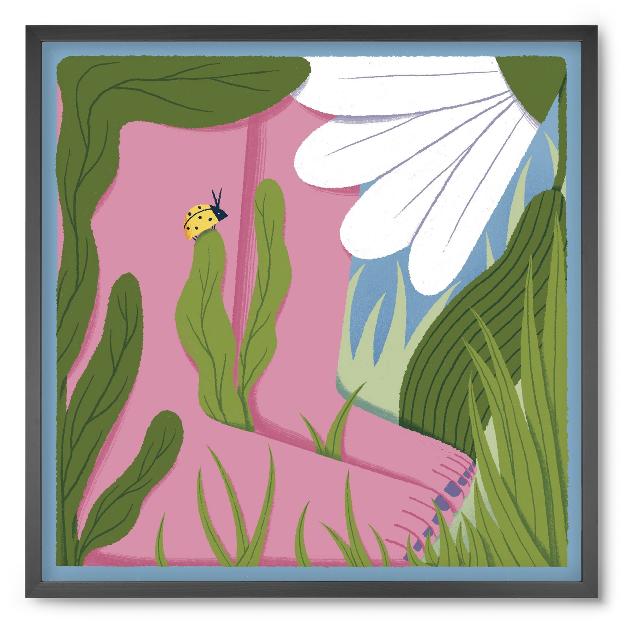 Touch the Ground, 50x50 cm (50x50 cm), Fekete keret